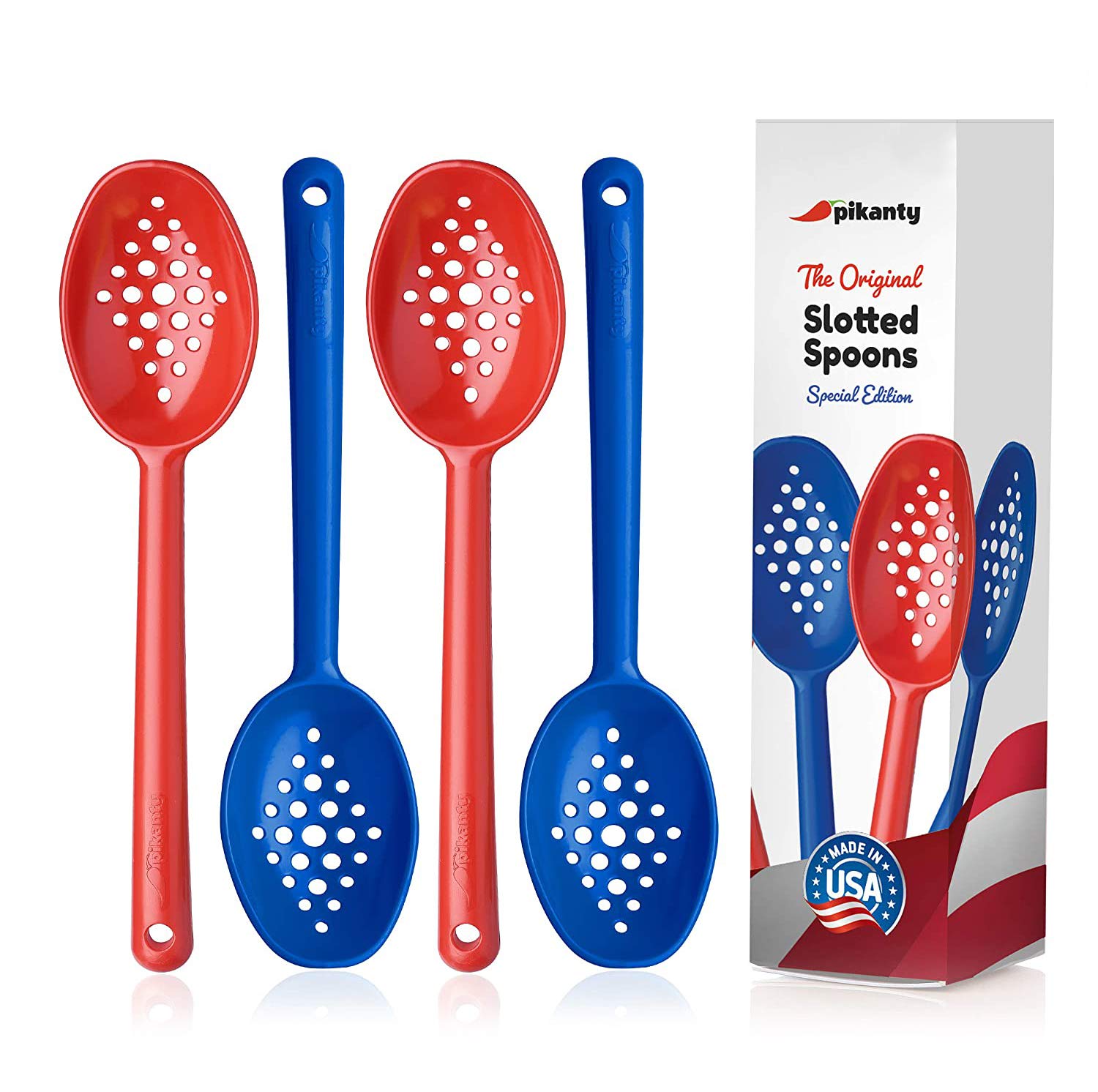 Pikanty Small Slotted Spoon - Durable And Versatile Kitchen Tool For Straining Oils, Juices, And More!