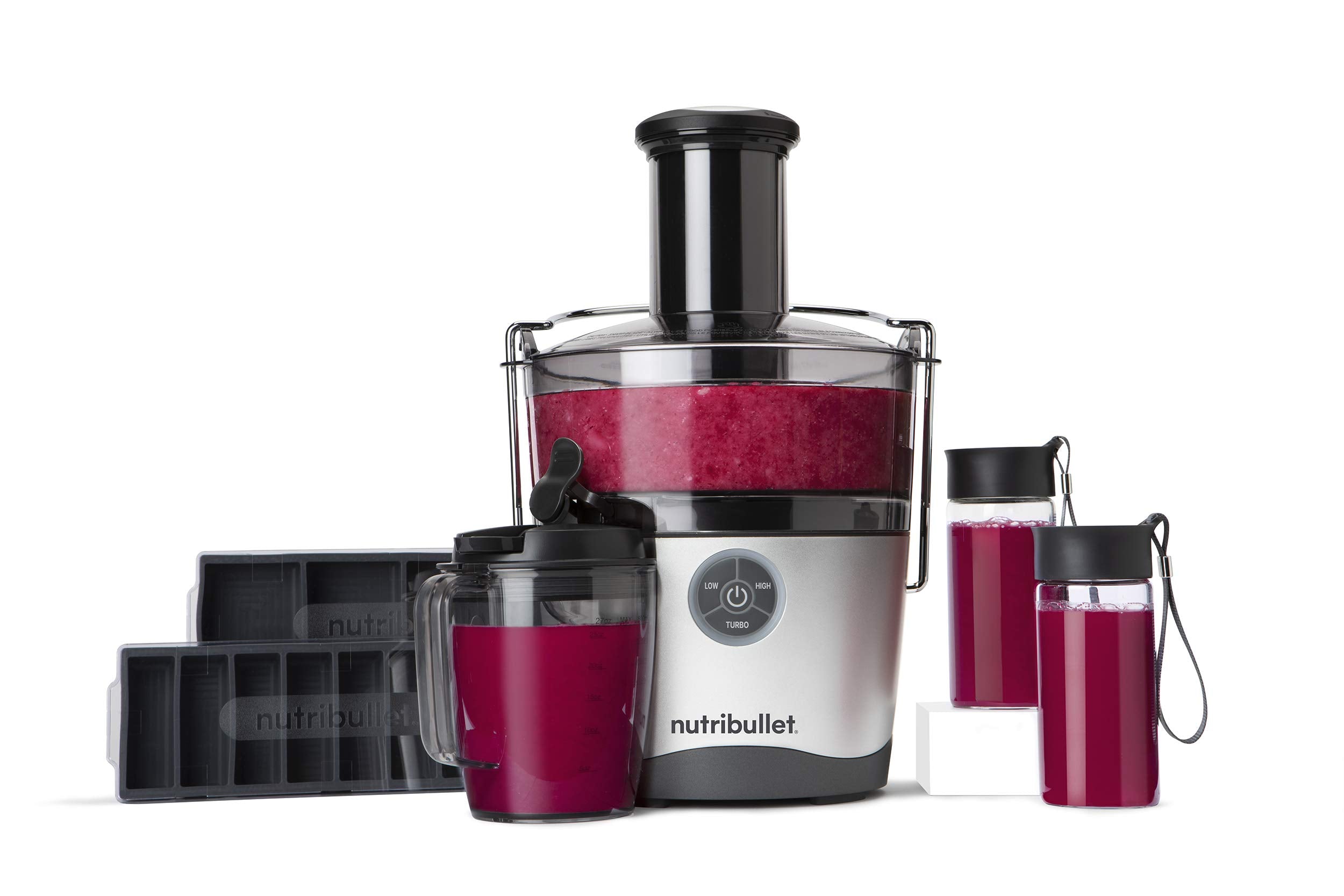 Nutribullet Juicer Pro Centrifugal Juicer Machine For Fruit, Vegetables, And Food Prep, 27 Ounces/1.5 Liters, 1000 Watts, Silver