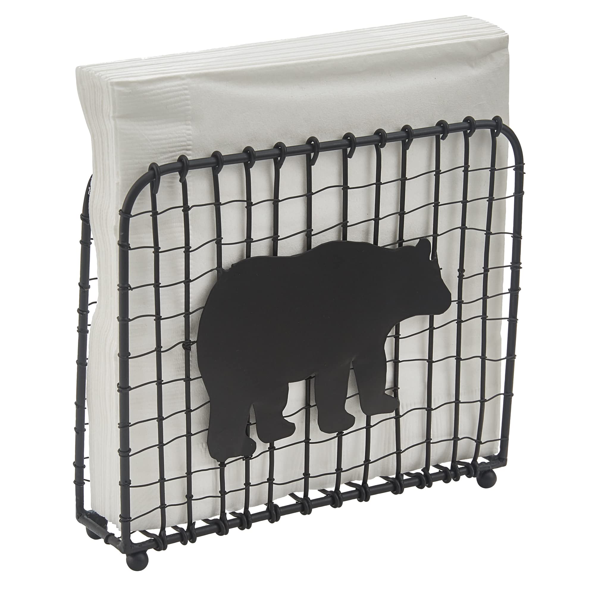Park Designs Black Bear Wire Lunch Napkin Holder