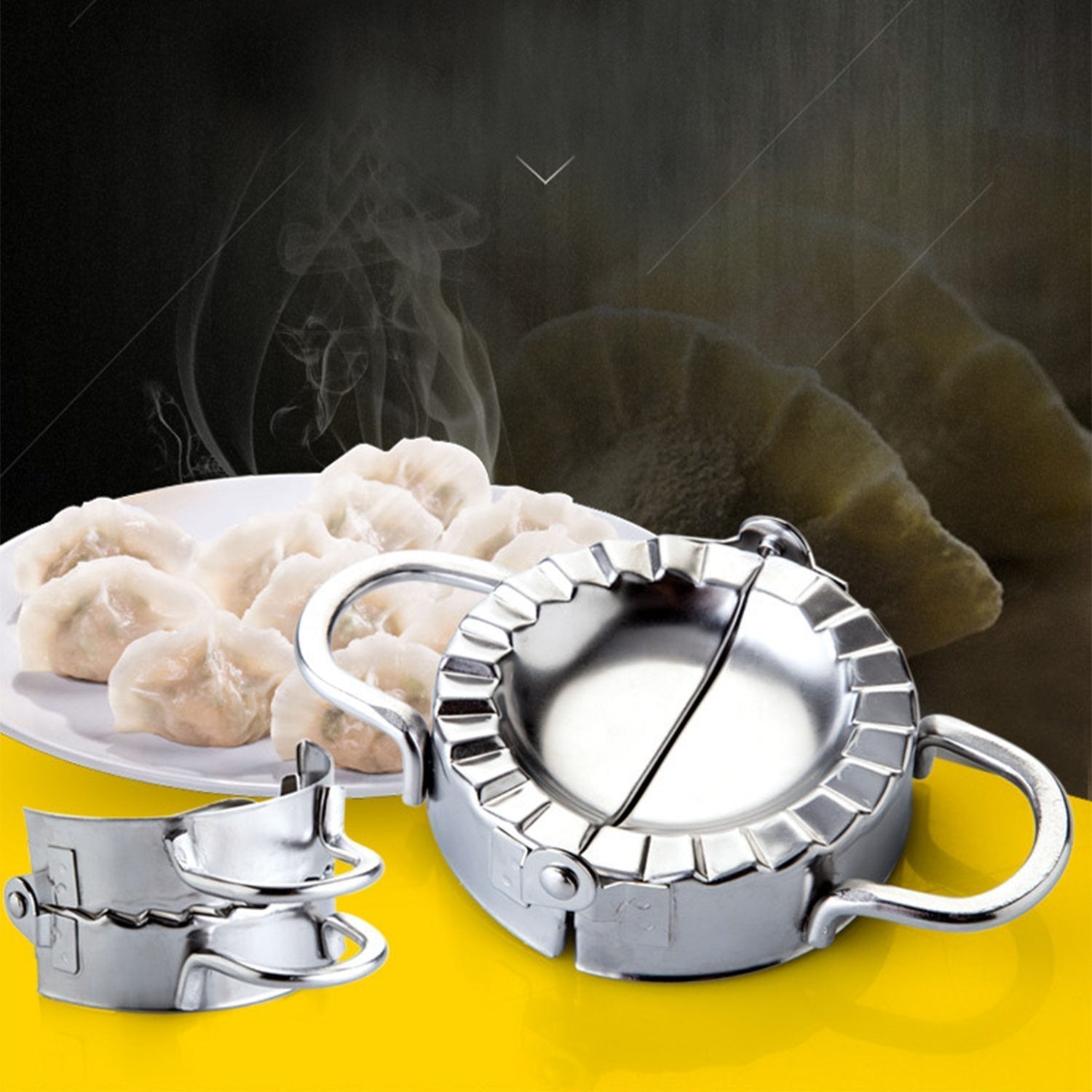 Best Utensils Stainless Steel Ravioli Mold Pierogi Dumpling Maker Wrapper Pastry Dough Cutter Kitchen Accessories (S: Dia. 3 Inc