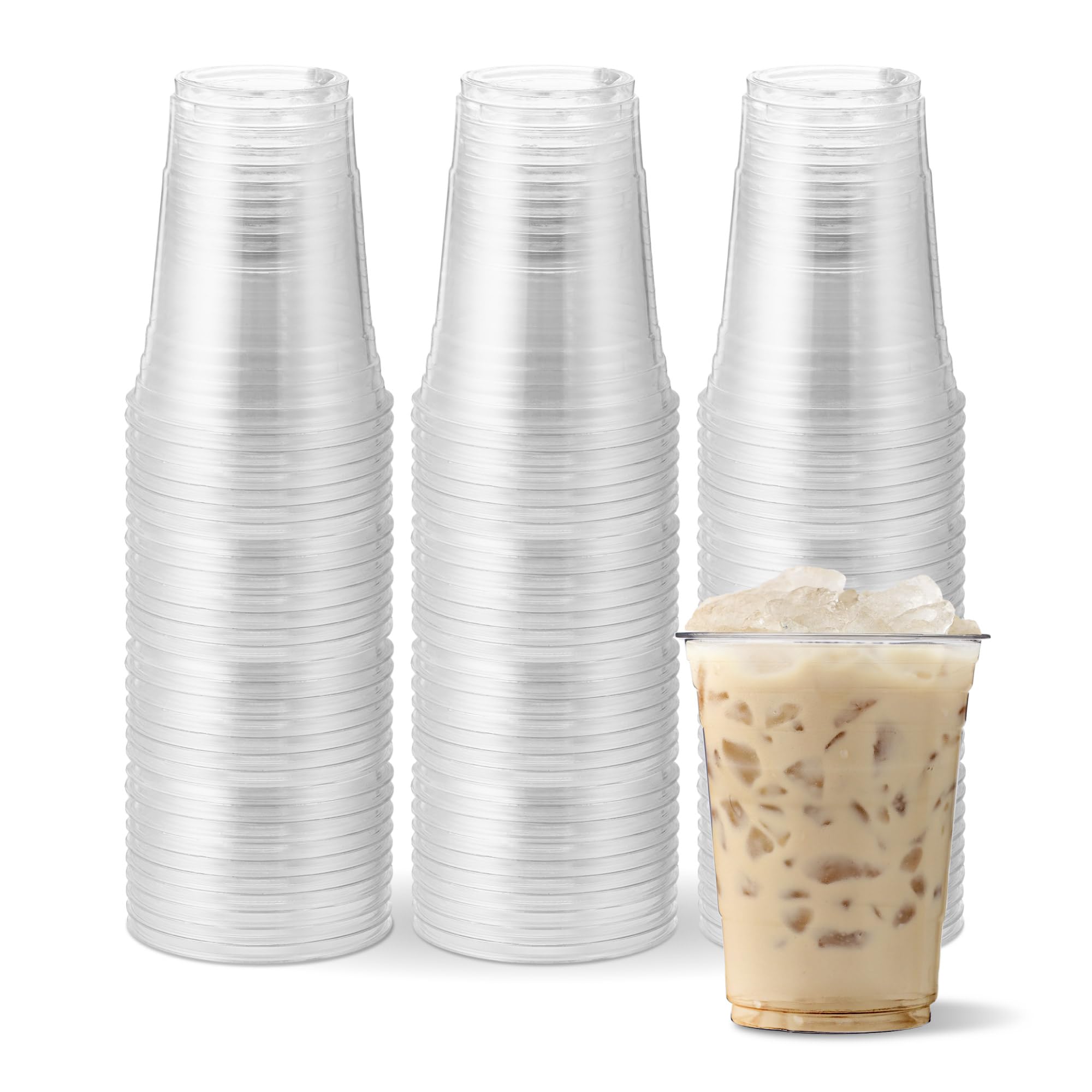 [200 COUNT] HAKOWARE by Harvest Pack 16oz Ultra Clear Disposable Plastic Cold Cups