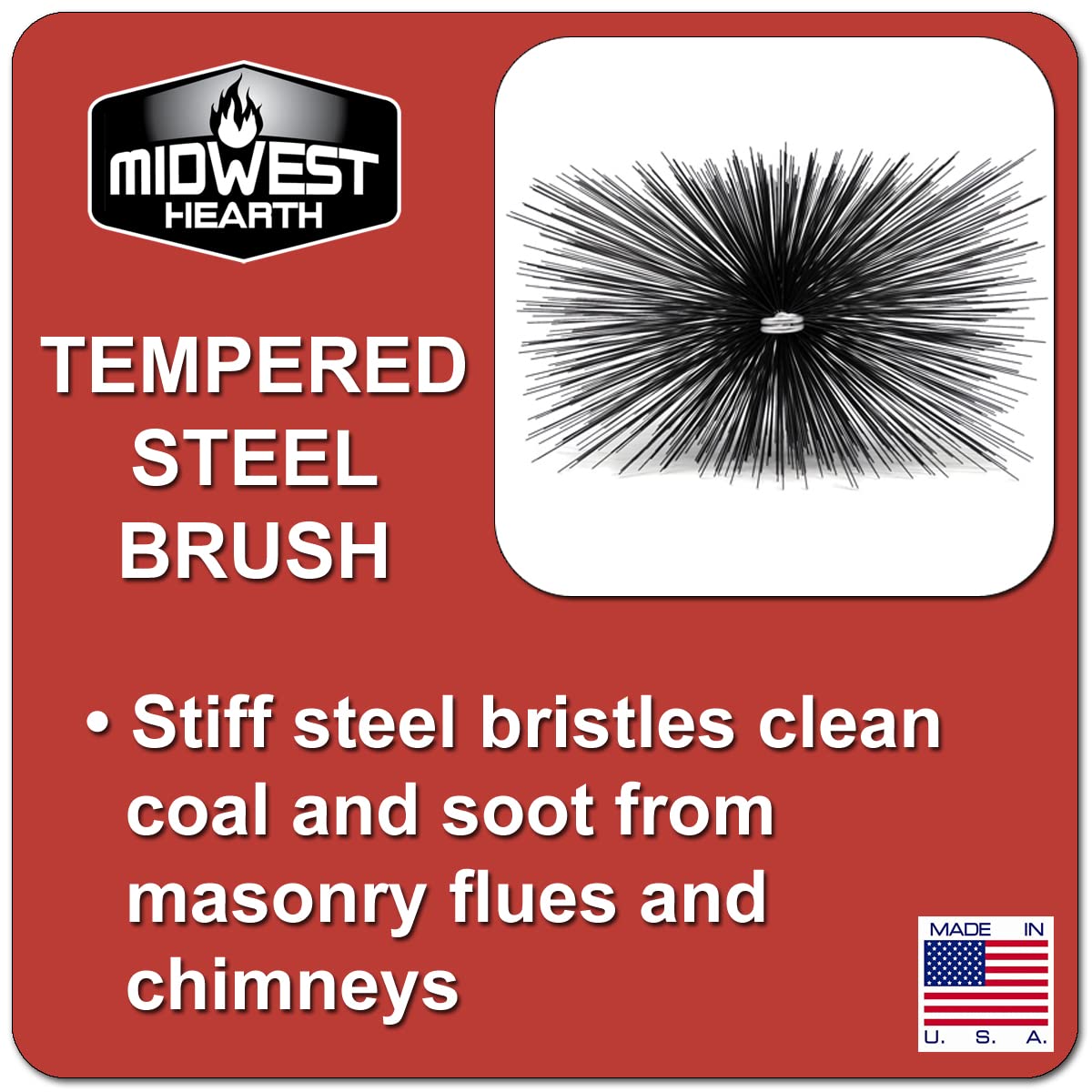 Midwest Hearth Rectangle Wire Chimney Cleaning Brush (7'' X 11'' Rectangle)