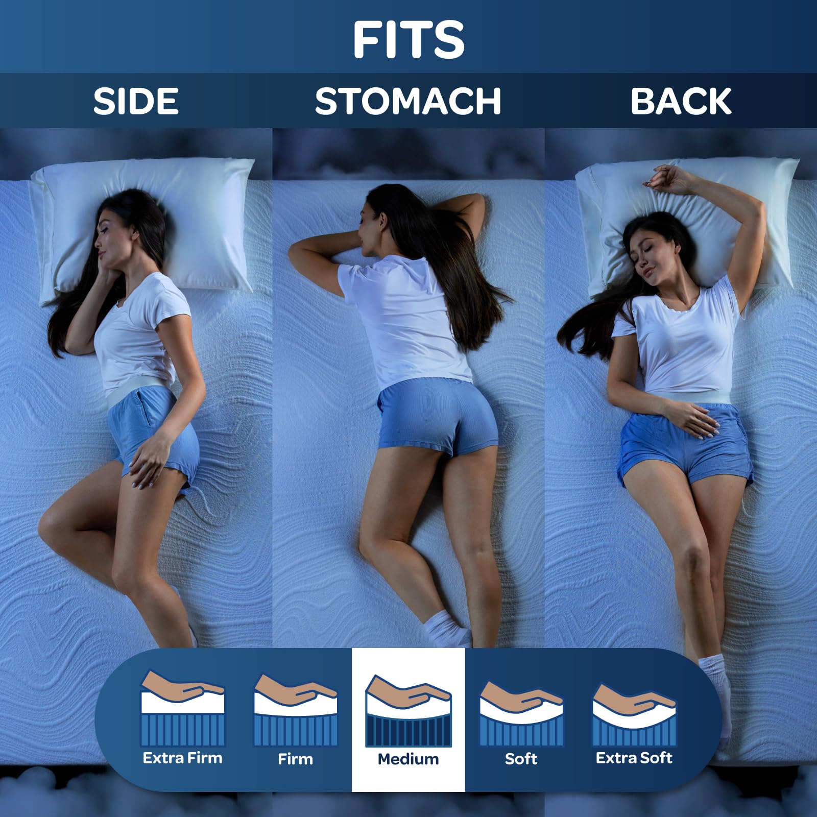 Ohgeni 10 Inch Queen Size Mattress, Cooling Gel Memory Foam Bed Mattresses In A Box, Cool Touch Surface, Medium Feel, Ergonomic