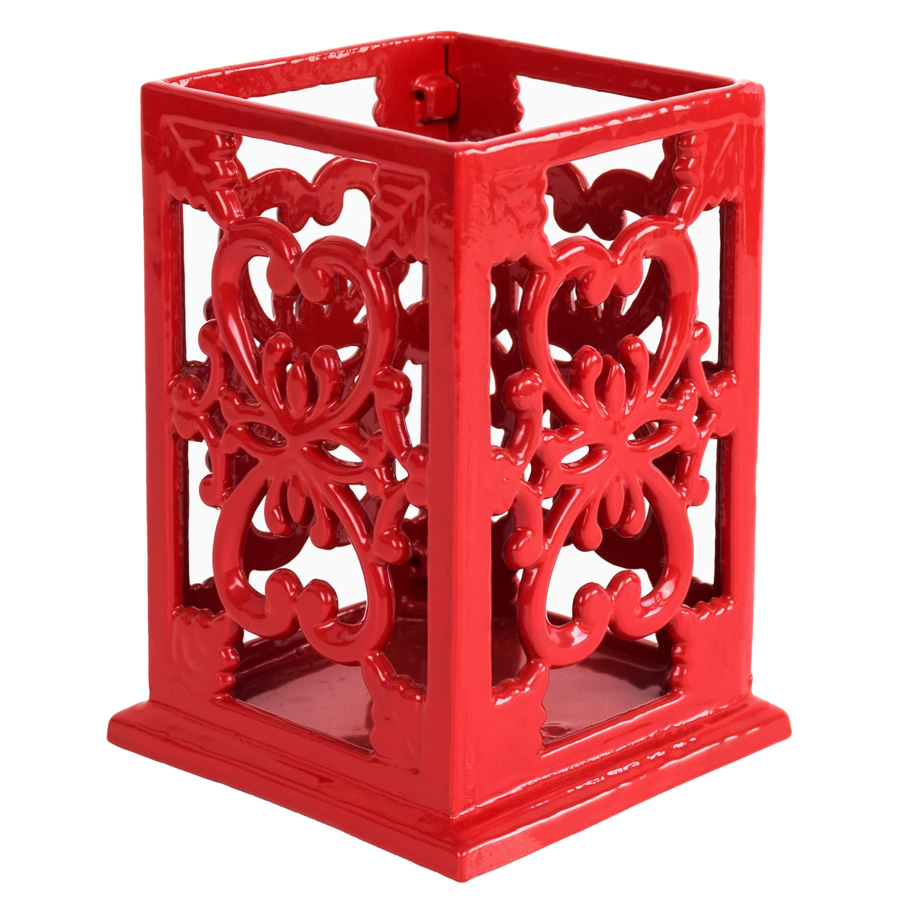 Minluful Cast Iron Utensil Holder, Vintage Farmhouse Kitchen Cookting Tools Utensil Holder For Countertop, Large Metal Flower De