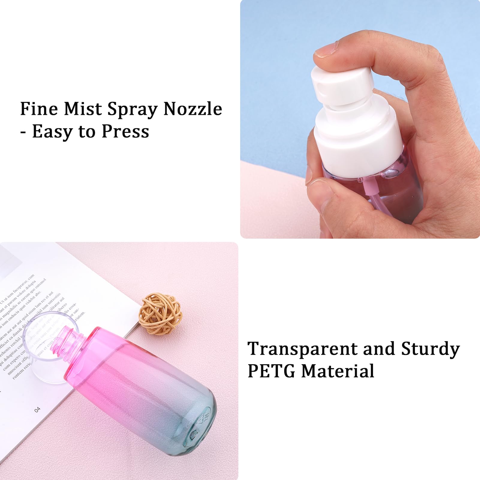 Cosywell Travel Spray Bottle Tsa Approved 3.4Oz 100Ml 6 Pack Leak Proof Travel Spray Bottle Empty Small Spray Bottles For Perfum