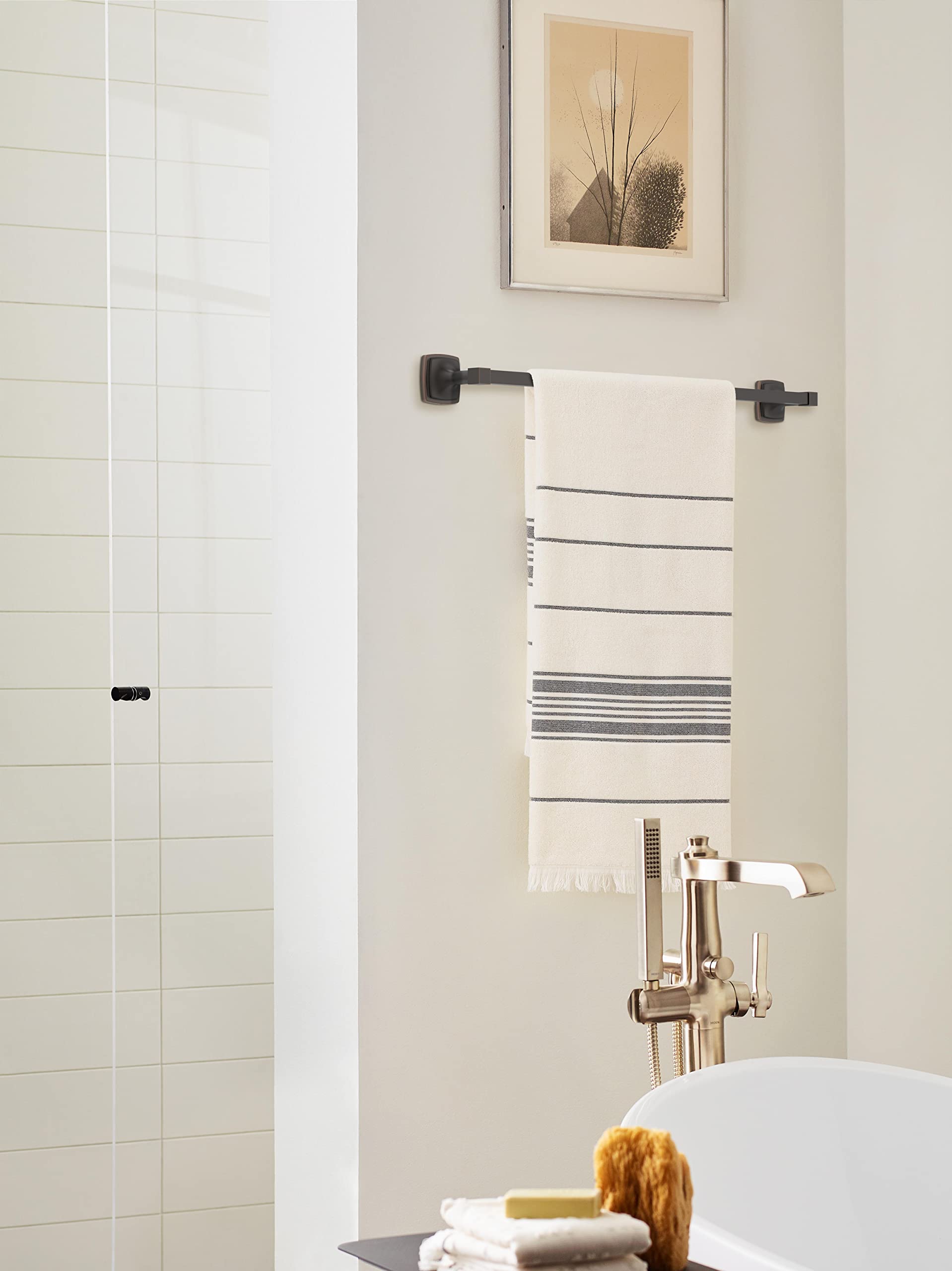 Amerock Bh36094Orb | Oil Rubbed Bronze Towel Bar | 24 In (610 Mm) Towel Rack | Stature | Bathroom Towel Holder | Bathroom Hardwa