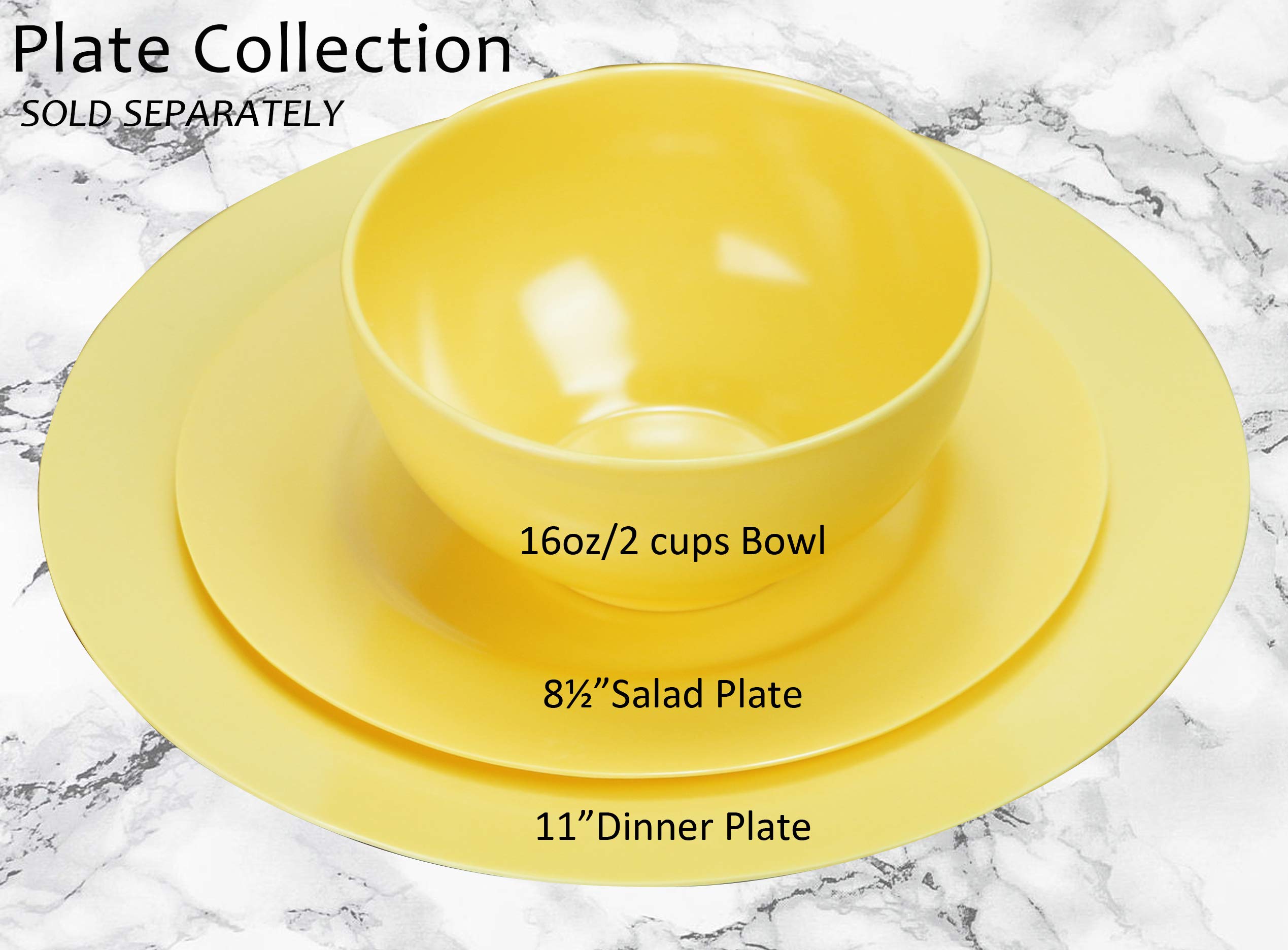 Calypso Basics By Reston Lloyd Melamine Bowl, Set Of 6, Lemon Yellow