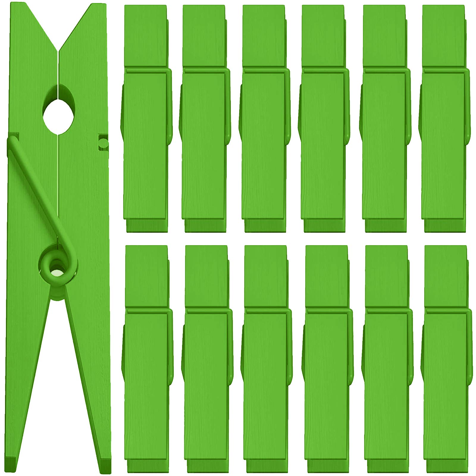 Anjuu 50Pcs Craft Wood Clothespins Colored Wooden Photo Clothespins Paper Peg Pins Craft Spring Clips For Home Arts Crafts Decor