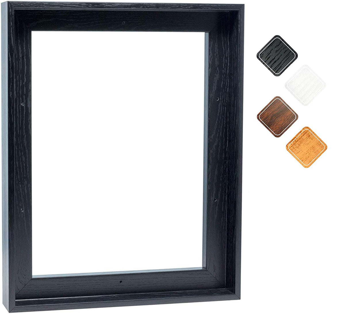 Canvas Floating Frame, Picture Wall Art Painting Frame For Finished Canvas Painting 1-1/4 Deep Picture Art Wall Decor. (Black, 1