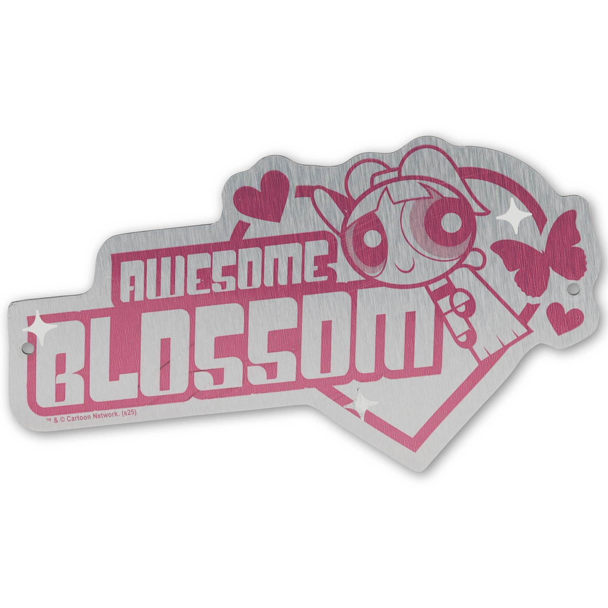 Powerpuff Girls Awesome Blossom Retro Metal Wall Decor - Fun Blossom Sign for Home