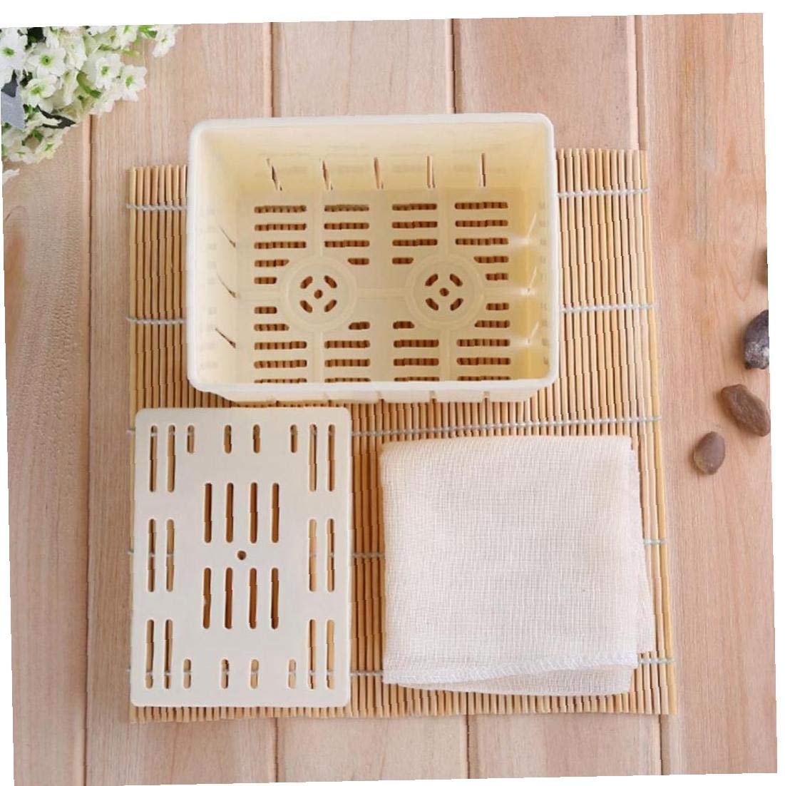 Zonfer 1pc Tofu Press-Maker Mold Box Plastic Toufu Shape Soybean Curd Homemade Practical Home DIY Making Tofu Making Mold with C
