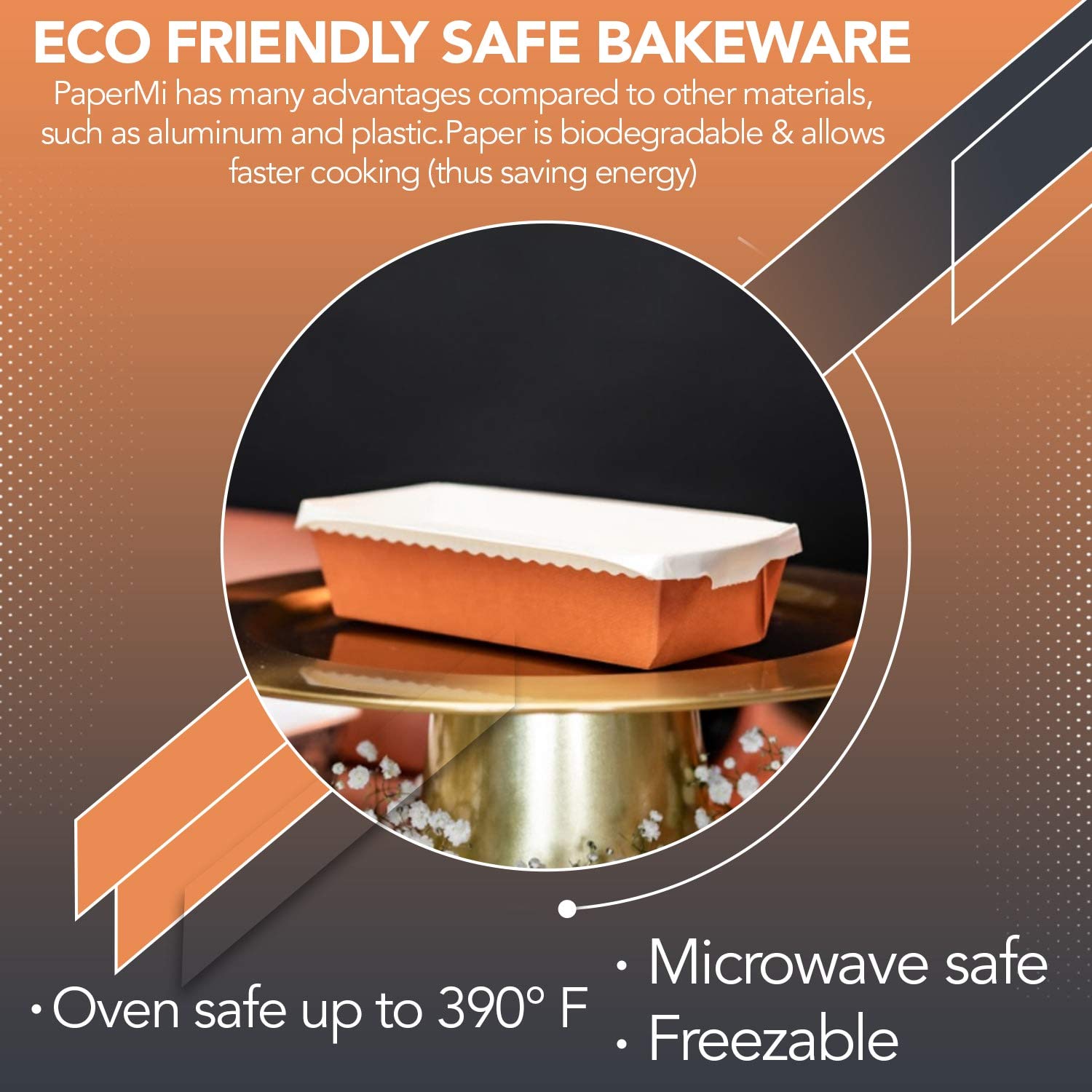 Paper Loaf Pans - 24Pcs, 6.5    X 2.5   , 1.75   , 14Oz - Oven, Microwave & Freezer Safe - Paper Cake Pans You Can Take From Bak