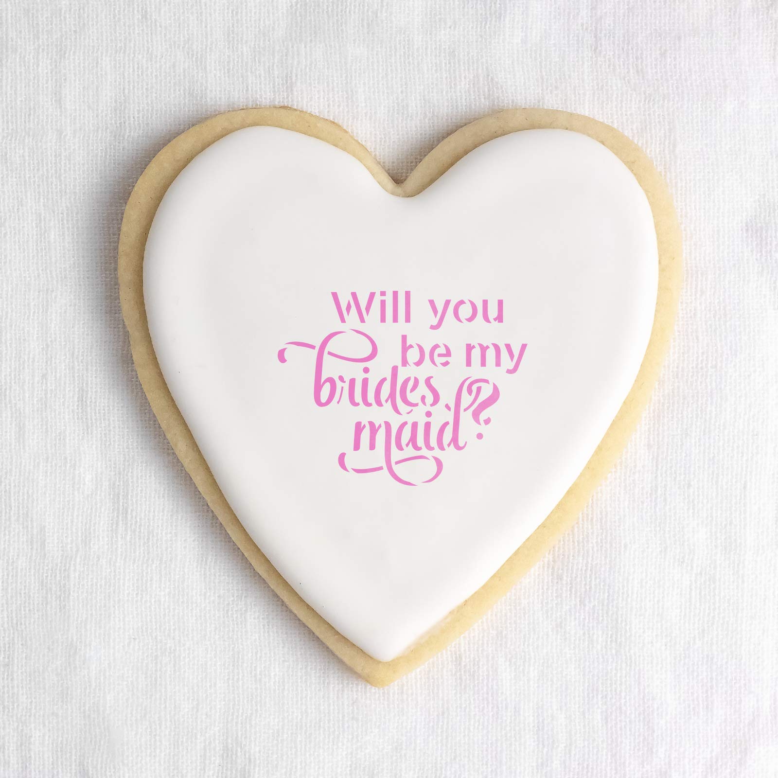 Will You Bridesmaid Cookie Stencil - Wedding Stencils, Cookie Stencils, Wedding Cookie, Pyo Stencil, Bridesmaid Stencil