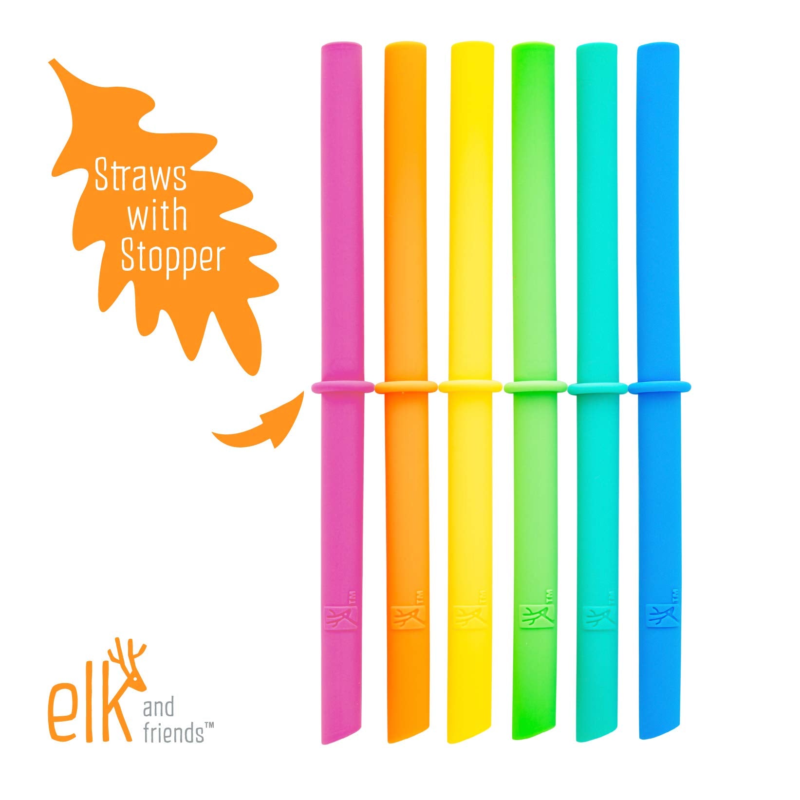 Elk And Friends Stainless Steel Cups | Mason Jar 10Oz | Kids & Toddler Cups With Silicone Sleeves & Straws With Stopper | Spill