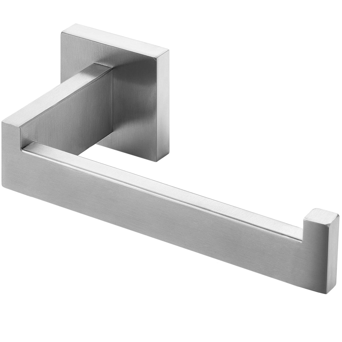 Hitslam Brushed Nickel Toilet Paper Holder Wall Mount Square Silver 304 Stainless Steel Toilet Paper Roll Holder For Bathroom Ru
