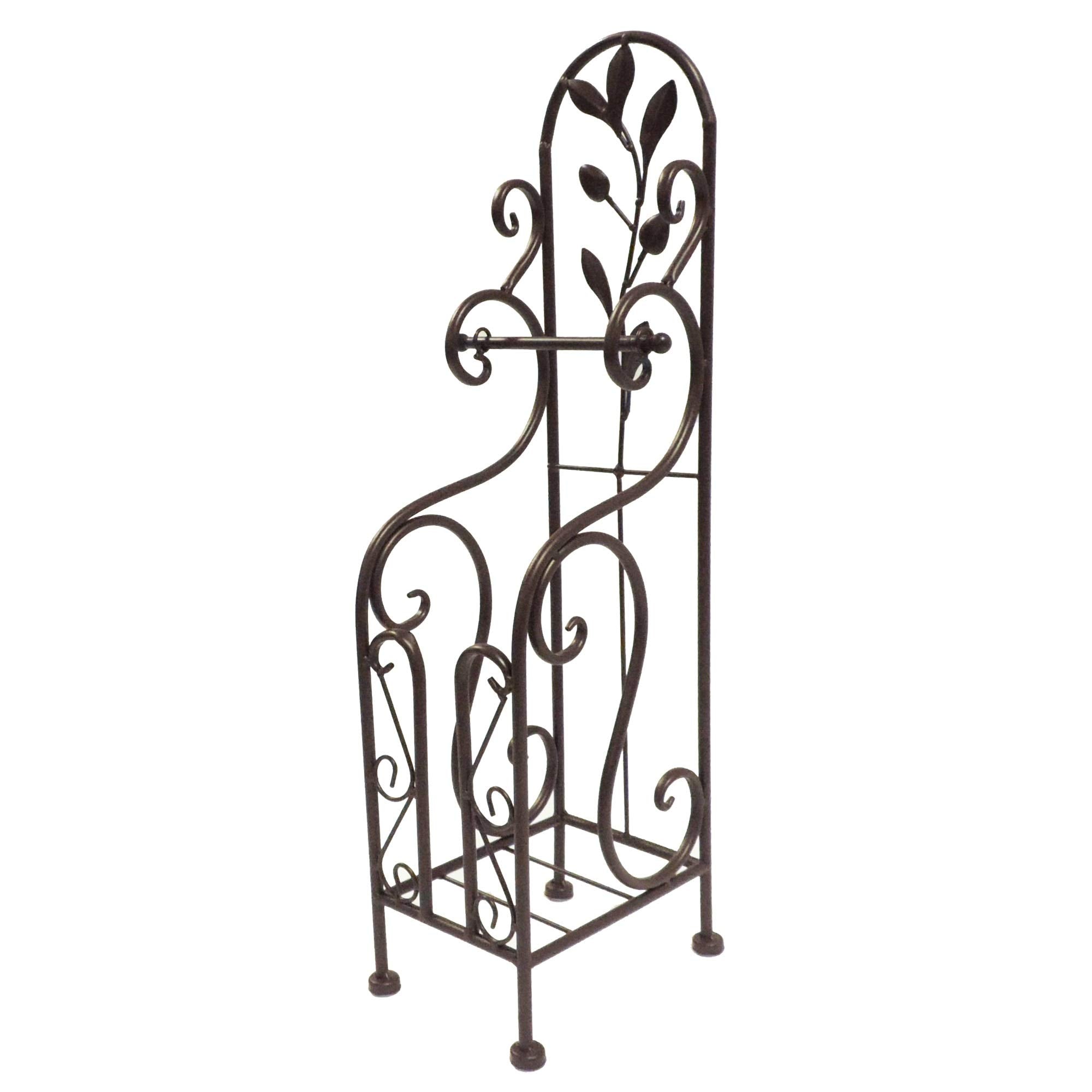 Deco 79 Metal Toilet Paper Holder, 24 By 8-Inch, Reddish/Bronze Color