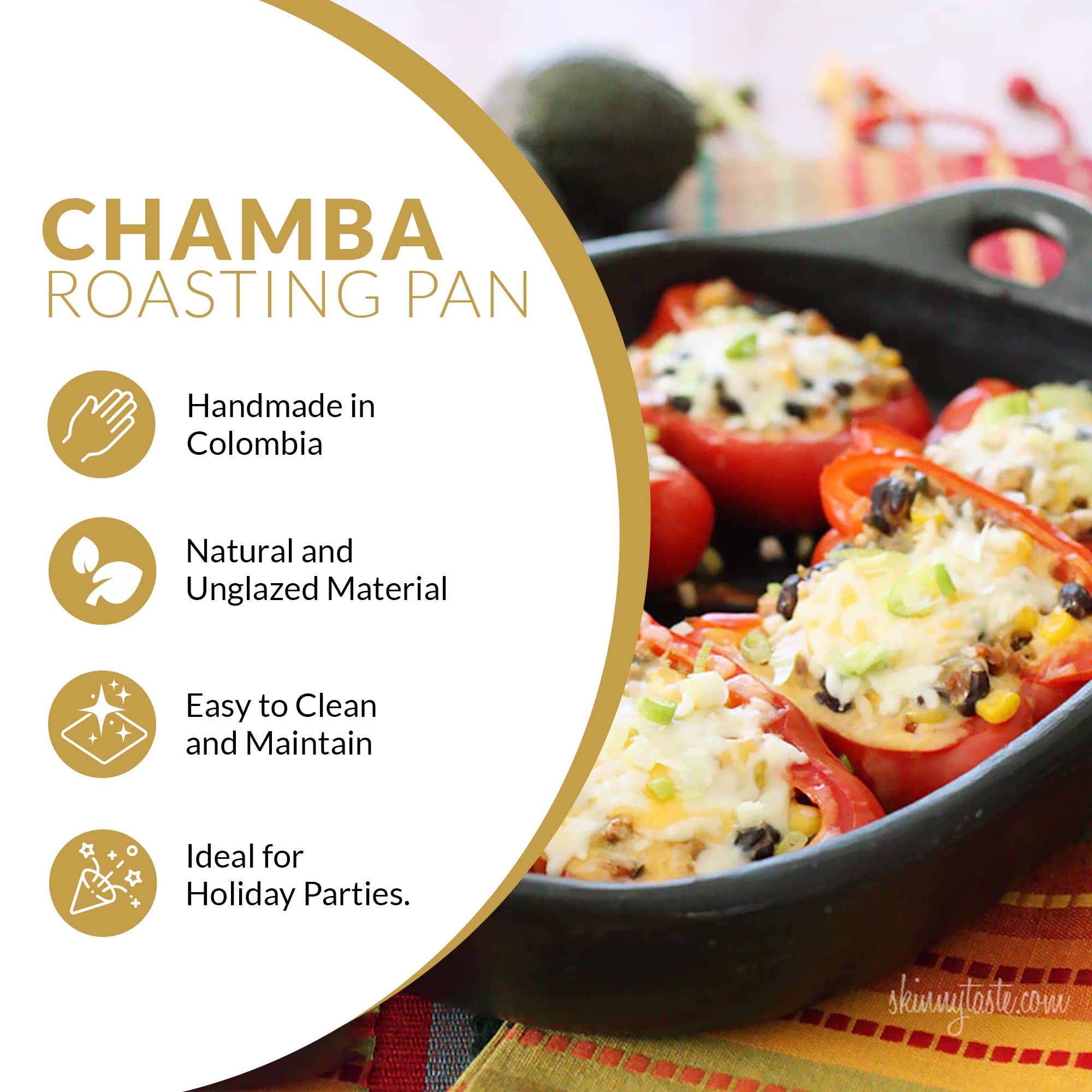 Chamba Black Clay Roasting Pan - Stylish Square Pan From Colombia, Clay Pot For Cooking, Oven Pan, Clay Cooking Pots, Roaster Pa