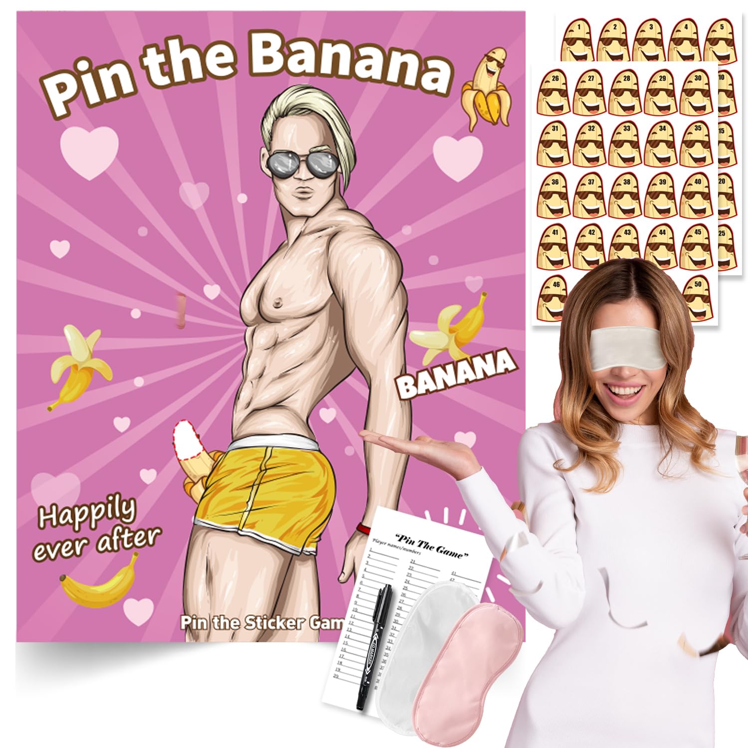 Tyhjoy Bridal Shower Games, Bachelorette Party Games For Naughty Funny Bridal Shower Engagement Decorations Pin Games For Bridal