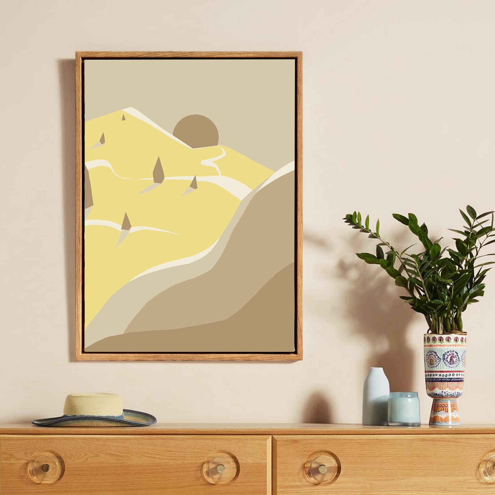 FOLKOR 9x12 Frame for Canvas Painting with 0.6-0.8 Deep  2 Pack Floater Frame for Canvas Prints  Floating frame for Wall Art Oil Painting Paint by Numbers Living Room Decor (Dark Brown)
