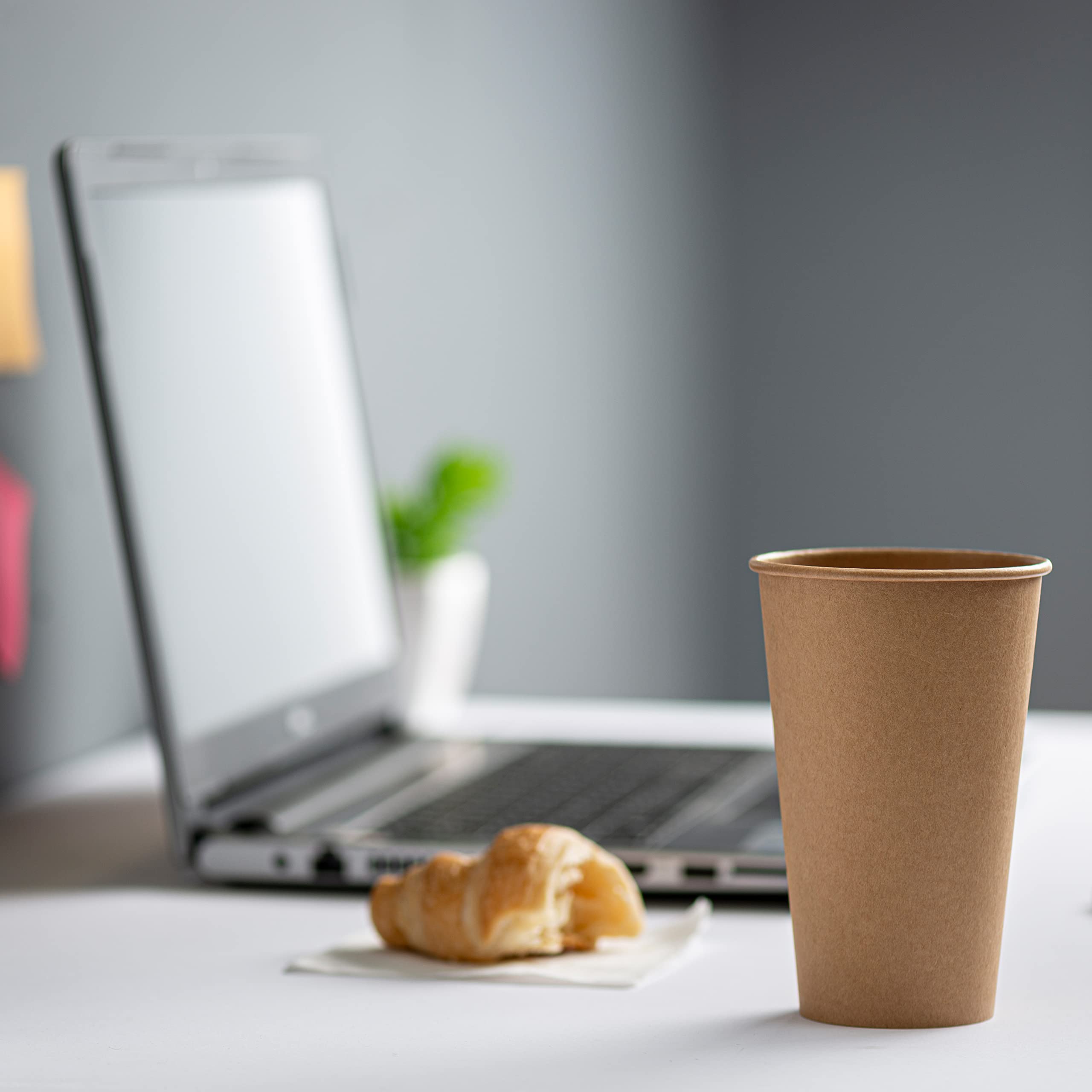 Comfy Package Gusto [12 Oz. - 300 Pack] Kraft Paper Hot Coffee Cups - Unbleached (Formerly
