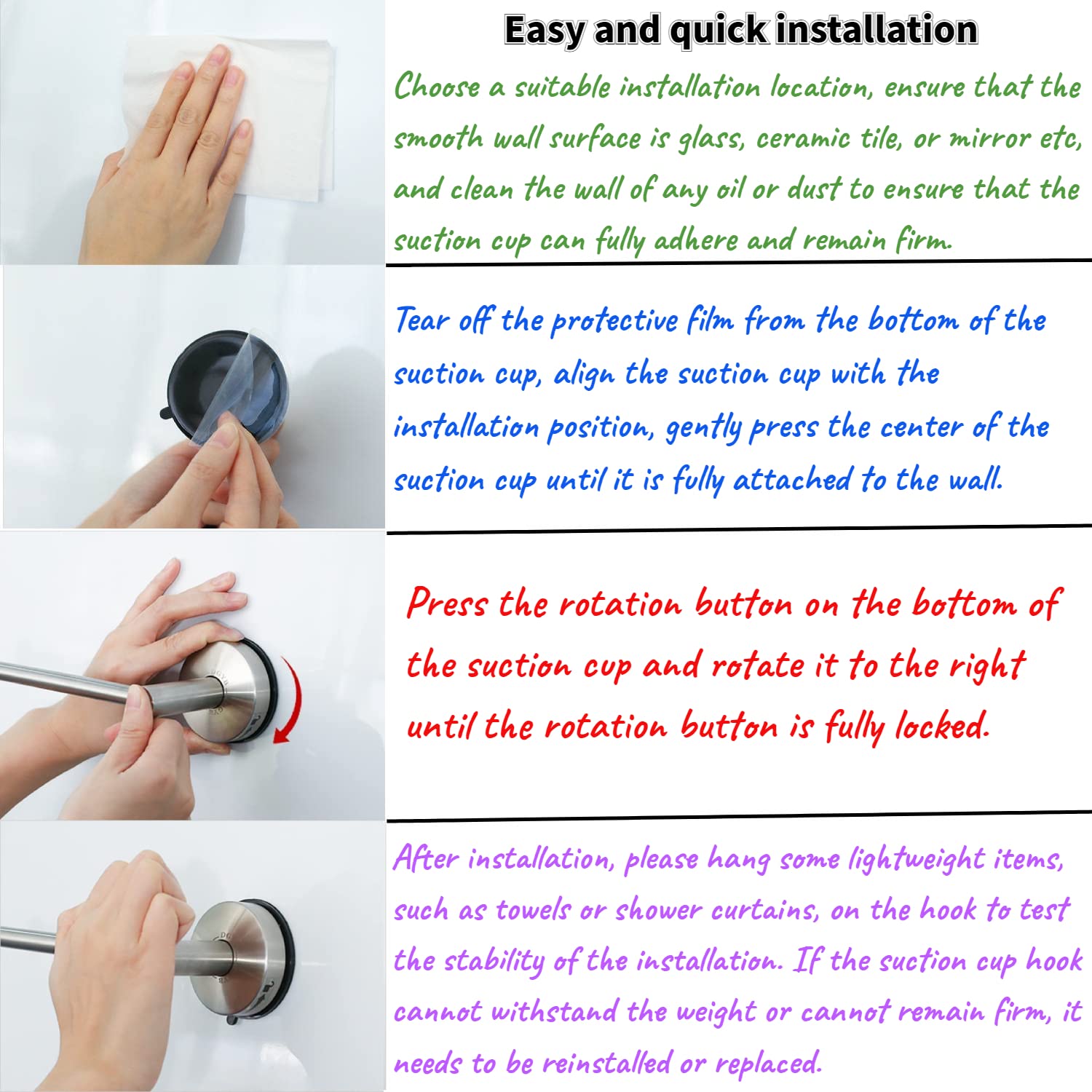 Dgyb Suction Cup Towel Bar For Bathroom 17 Inch Brushed Nickel Towel Holder Stainless Steel Premium Kitchen Towel Rack Wall Moun