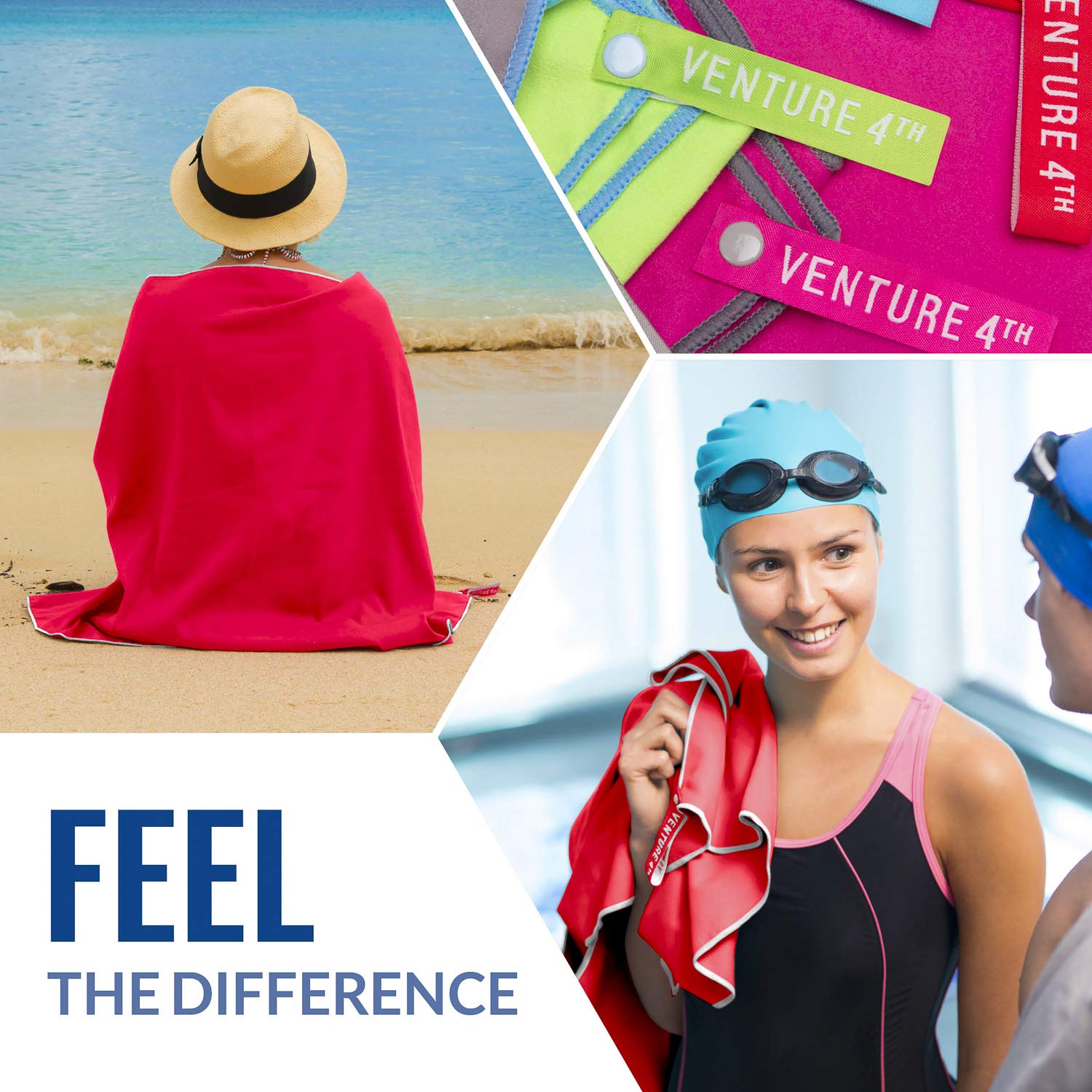 Venture 4Th Microfiber Travel Towel - Sports Towel: Best Shamie - Accessories For Face Care, Gym, Yoga Or A Spin At The Beach -