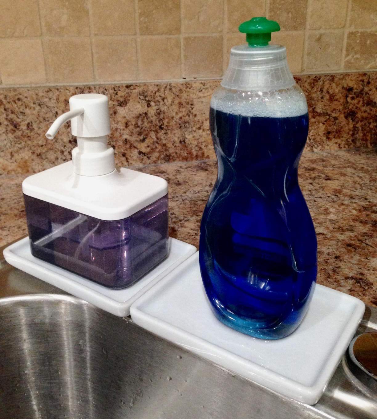 Lofekea Ceramic Soap Dish For Shower 2 Pack Bar Soap Holder Palette For Watercolors Soap Try