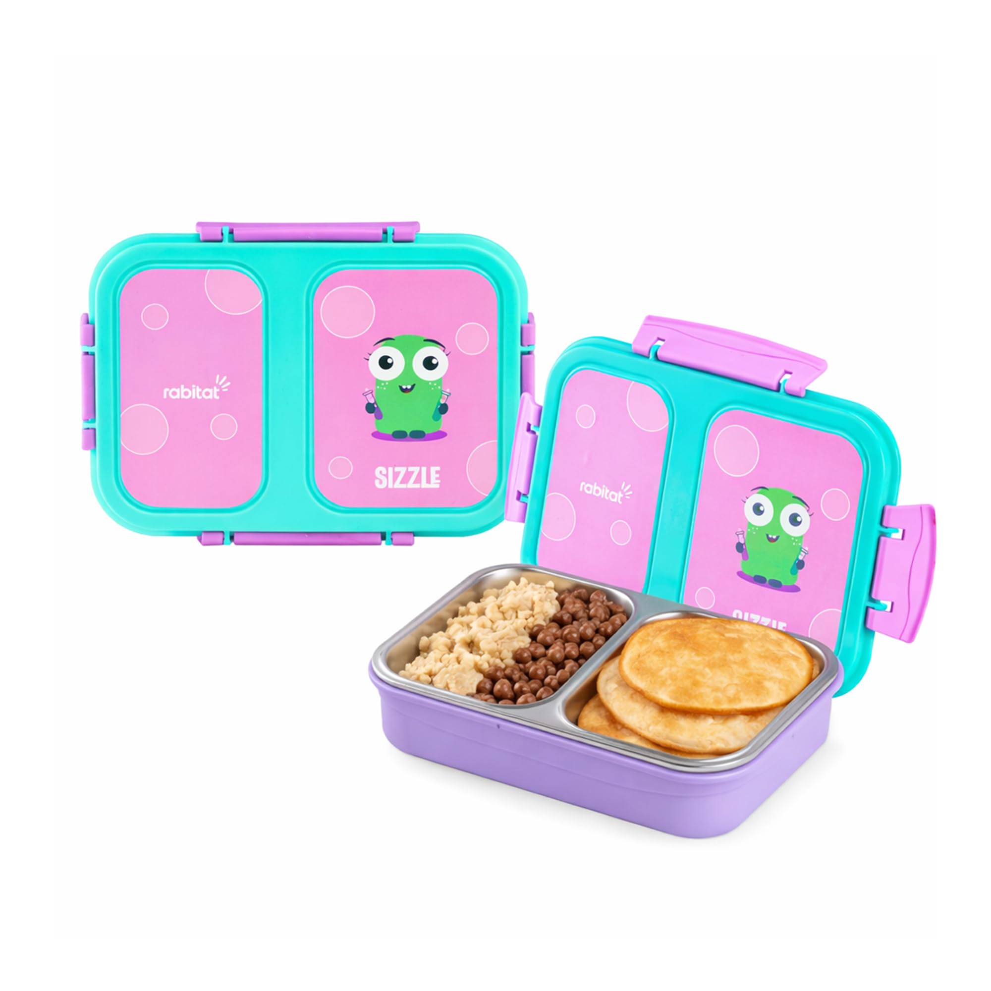 Rabitat Yumzee Stainless Steel Lunch Box 750Ml | 1+1 Year Brand Warranty | Tiffin Box For School | Lunch Box For Kids Boys & Gir