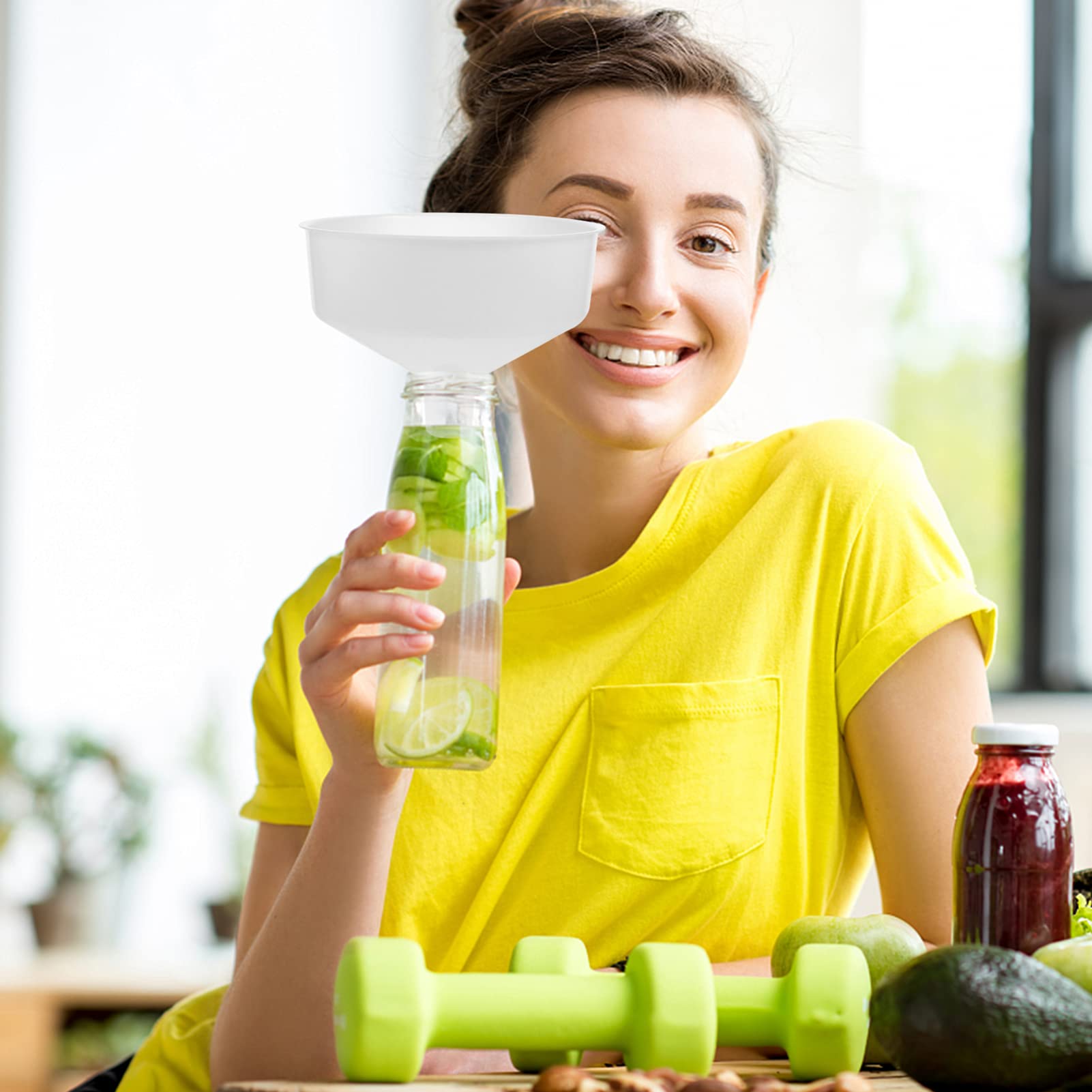 Doitool Kitchen Funnel Plastic Funnels For Transferring Of Liquid Fluid Dry Ingredients And Powder L