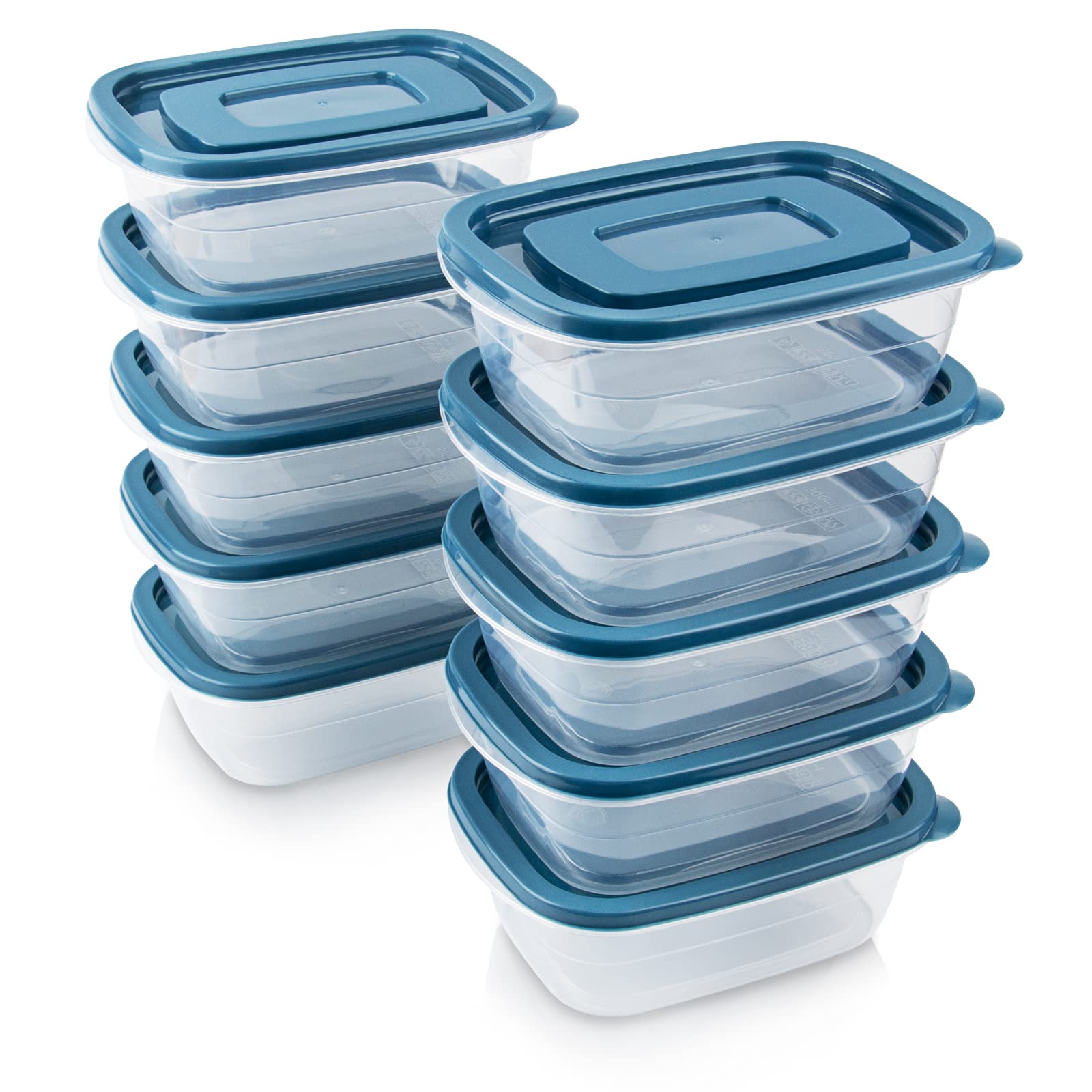 Pedeco 10Pcs Food Storage Containers,Freezer Microwave Safe,Food Container Sets,Bpa Free Plastic Meal Prep Containers & Kitchen