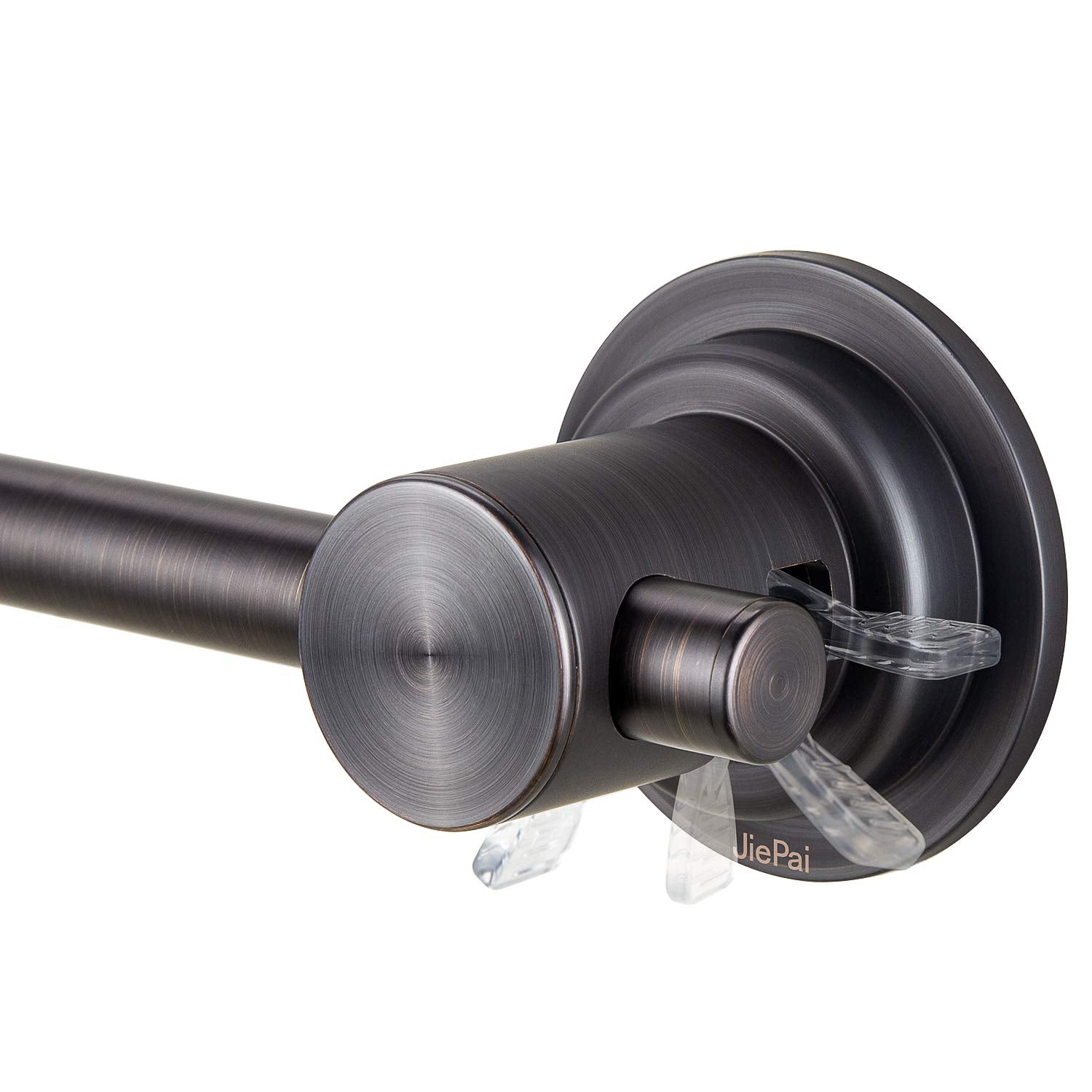 Jiepai 16 Inch Vacuum Suction Cup Towel Bar,Removeable Shower Mat Rod Shower Door Adhesive Towel Bar Suction Towel Rack (Oil Rub