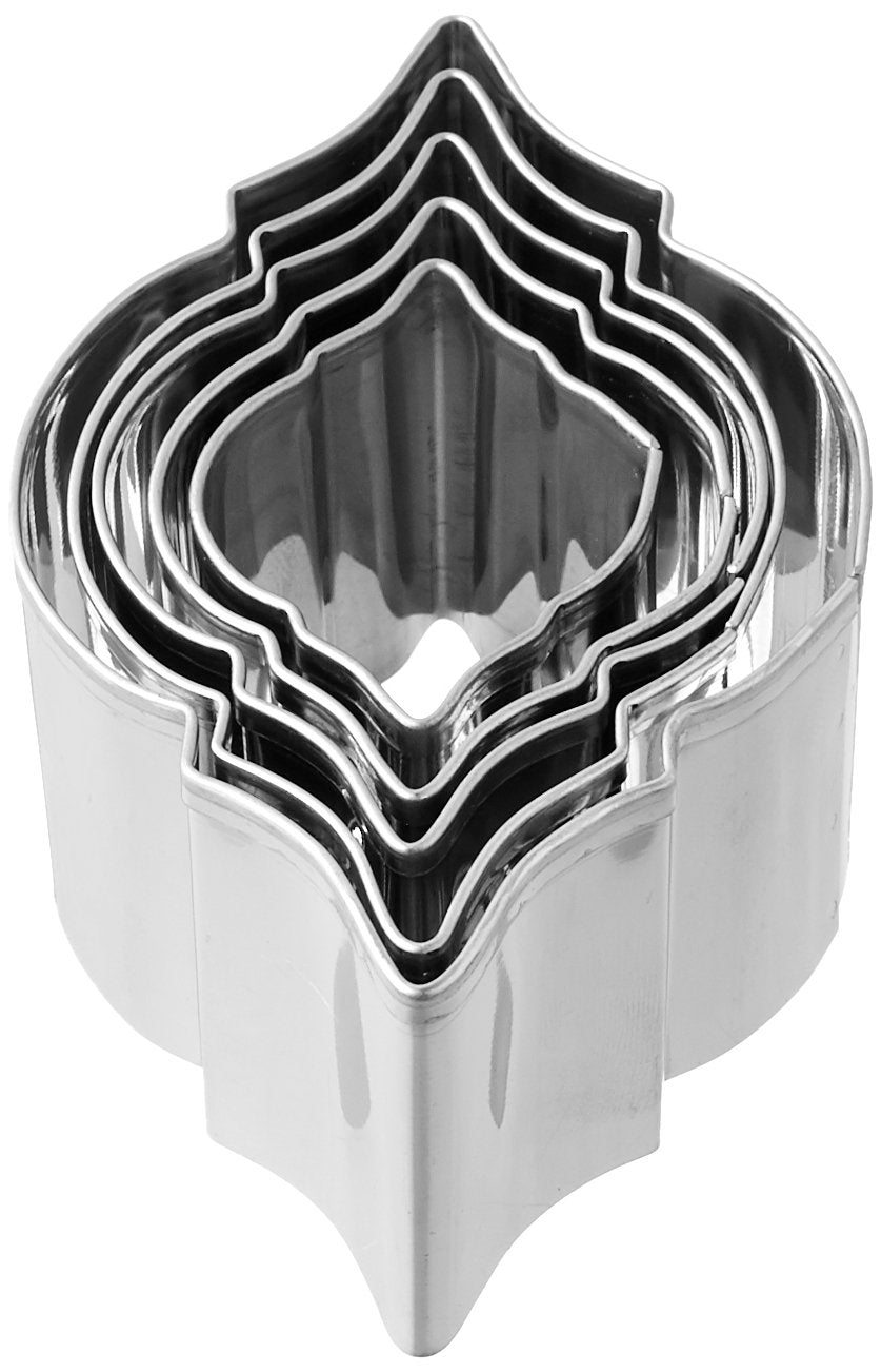 Ny Cake Fleur Cutter, Set Of 5, Stainless Steel, 2'' 2 1/2'', 3,'', 3 3/4'', 4 1/4''