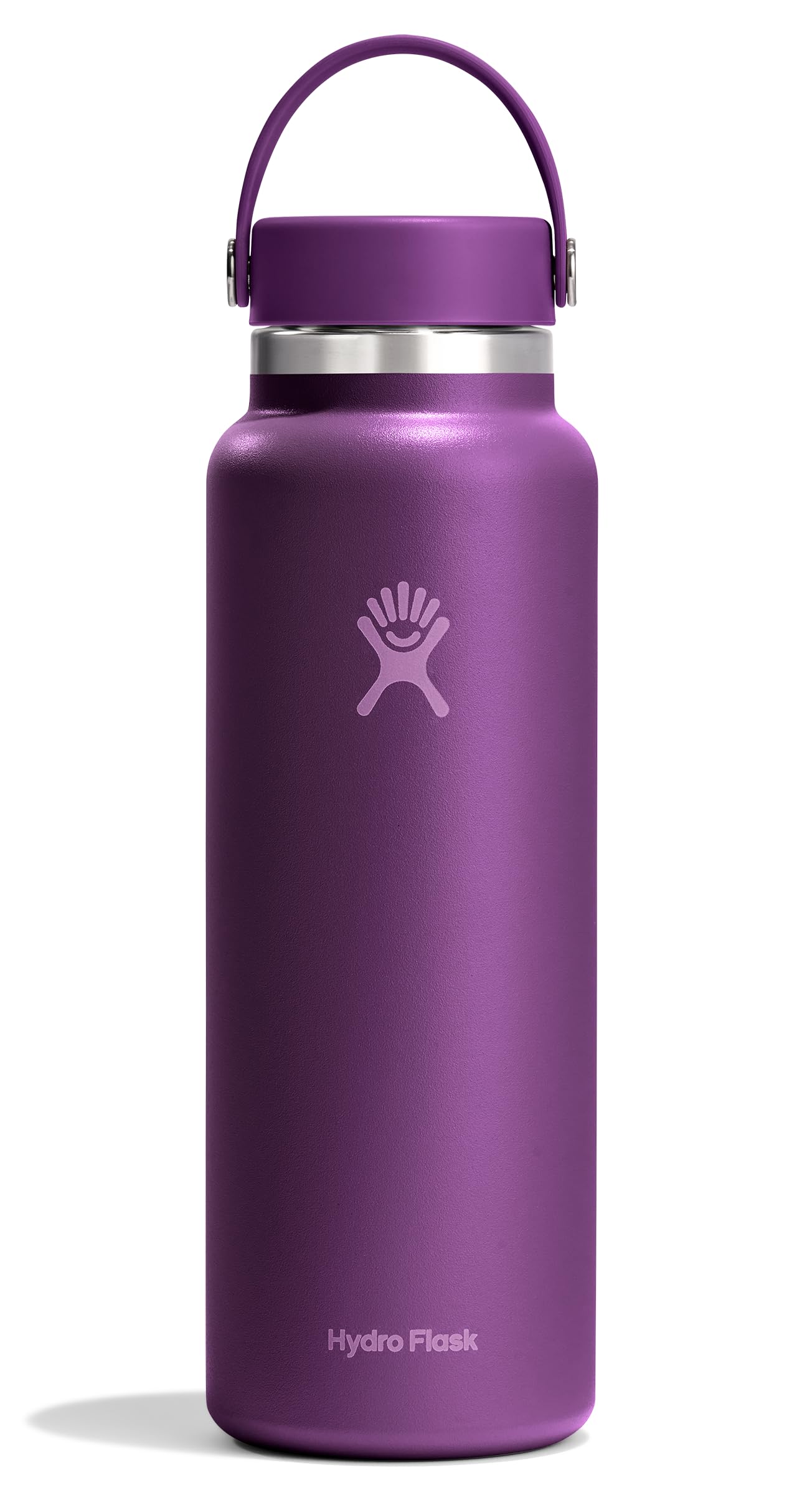 Hydro Flask Water Bottle - Insulated Stainless Steel - Wide Mouth Flex Lid, Non Spill, Leakproof and Refillable in 40 Oz Beachpl