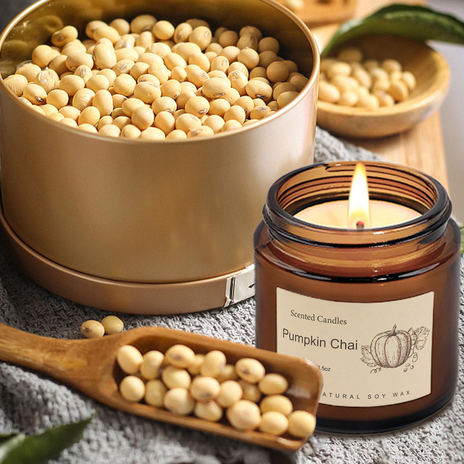 6 Pack Candles for Home Scented, Aromatherapy Candles Gifts for Women Men, Fall Winter Holiday Candles Natural Soy Candles, Scen