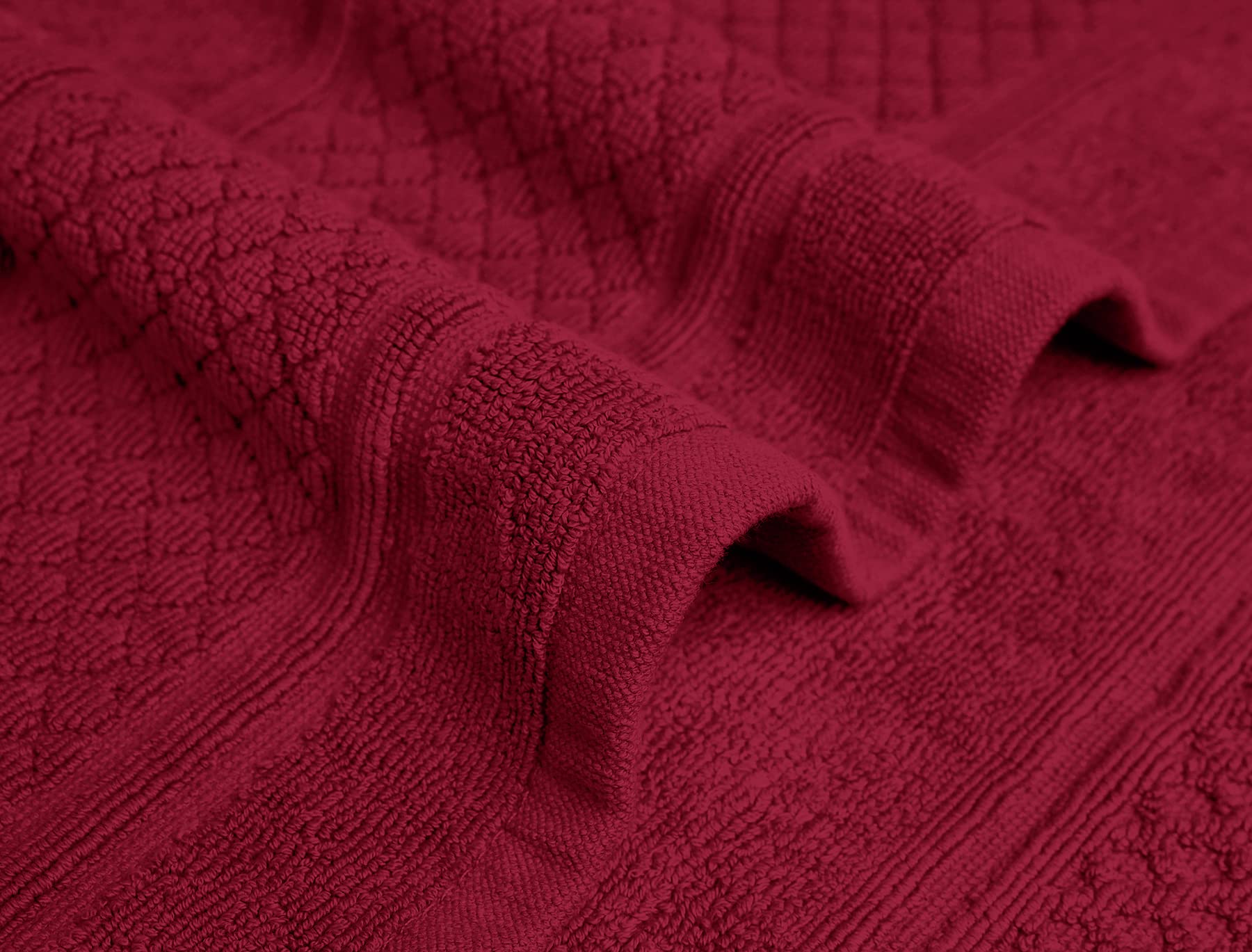 Avalon Cotton Bath Mat Towels Highly Absorbent Bath mats for Bathroom Soft Red Bath Mats and Bath Rugs  100% Cotton Bathroom Rugs  Hotel Quality Bathroom Mats 900GSM Pack of 2 (22''x34'')