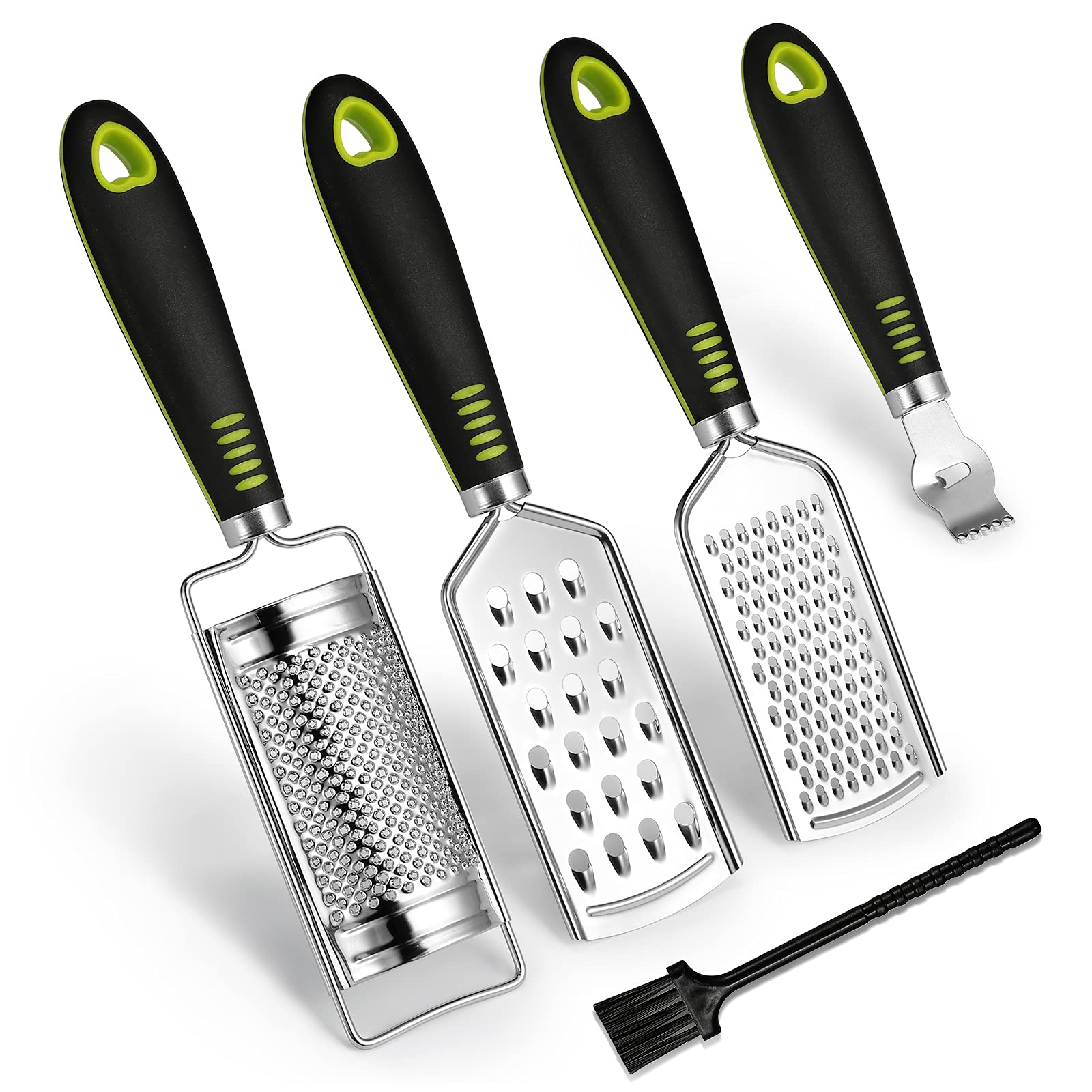Sutine Cheese Grater Set Lemon Zest Grater, Stainless Steel Kitchen Grater For Parmesan Cheese, Ginger, Garlic, Nutmeg, Fruits,