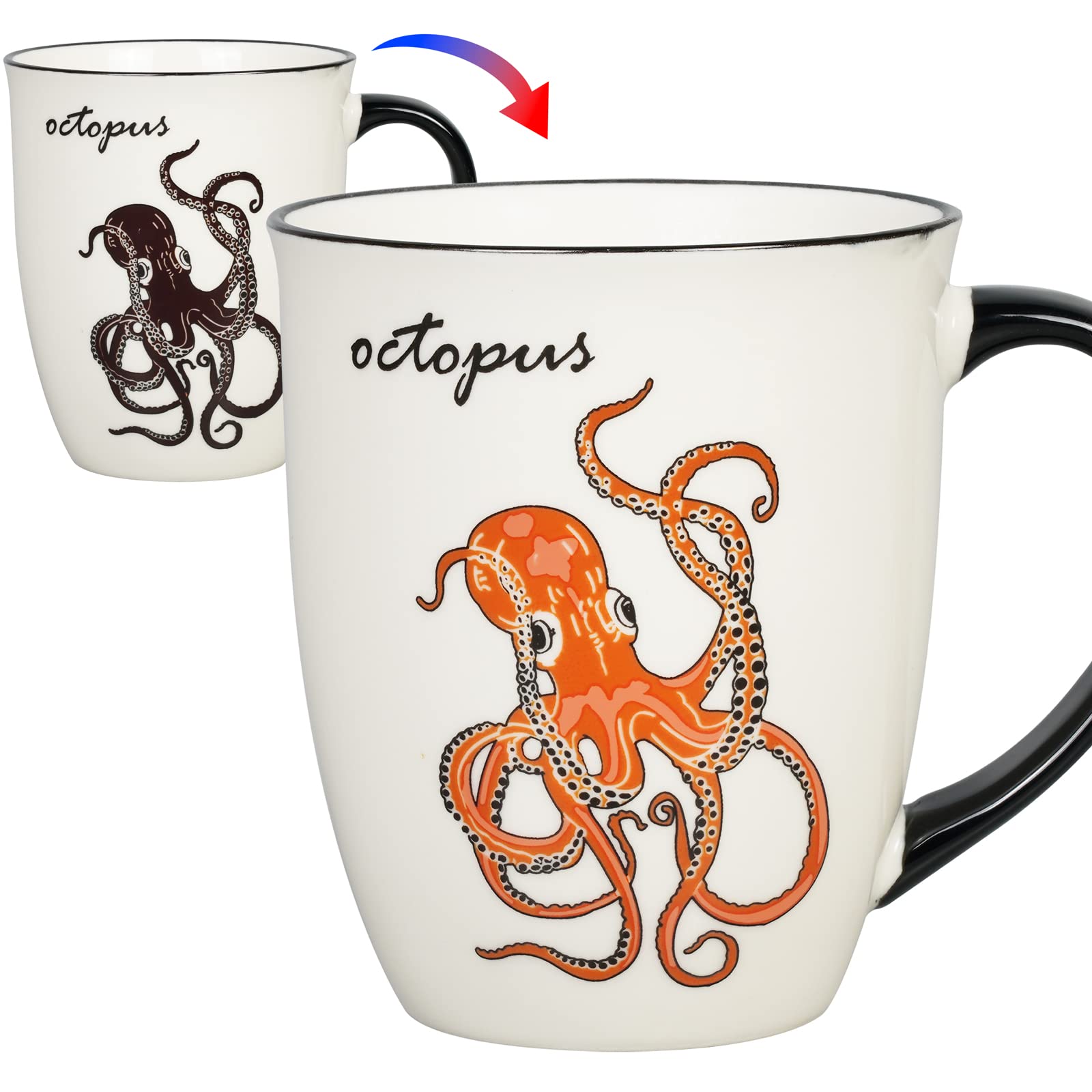 Ceramicfor Octopus Heat Changing Coffee Mug