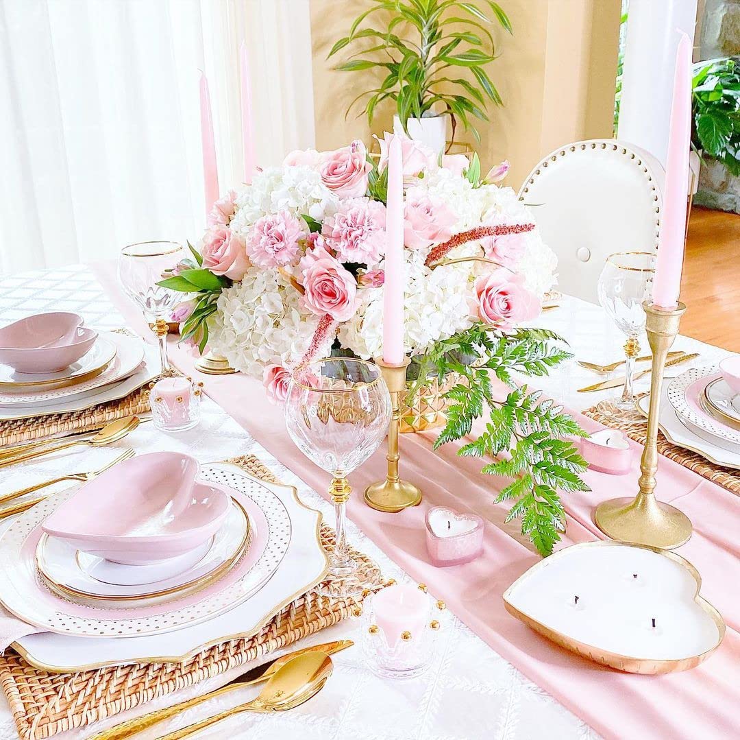 Pink Chiffon Table Runner Overlay 10 Pieces 27 X120 Inches Pink Sheer Table Linens For Rustic Chic Wedding Reception Table Decor