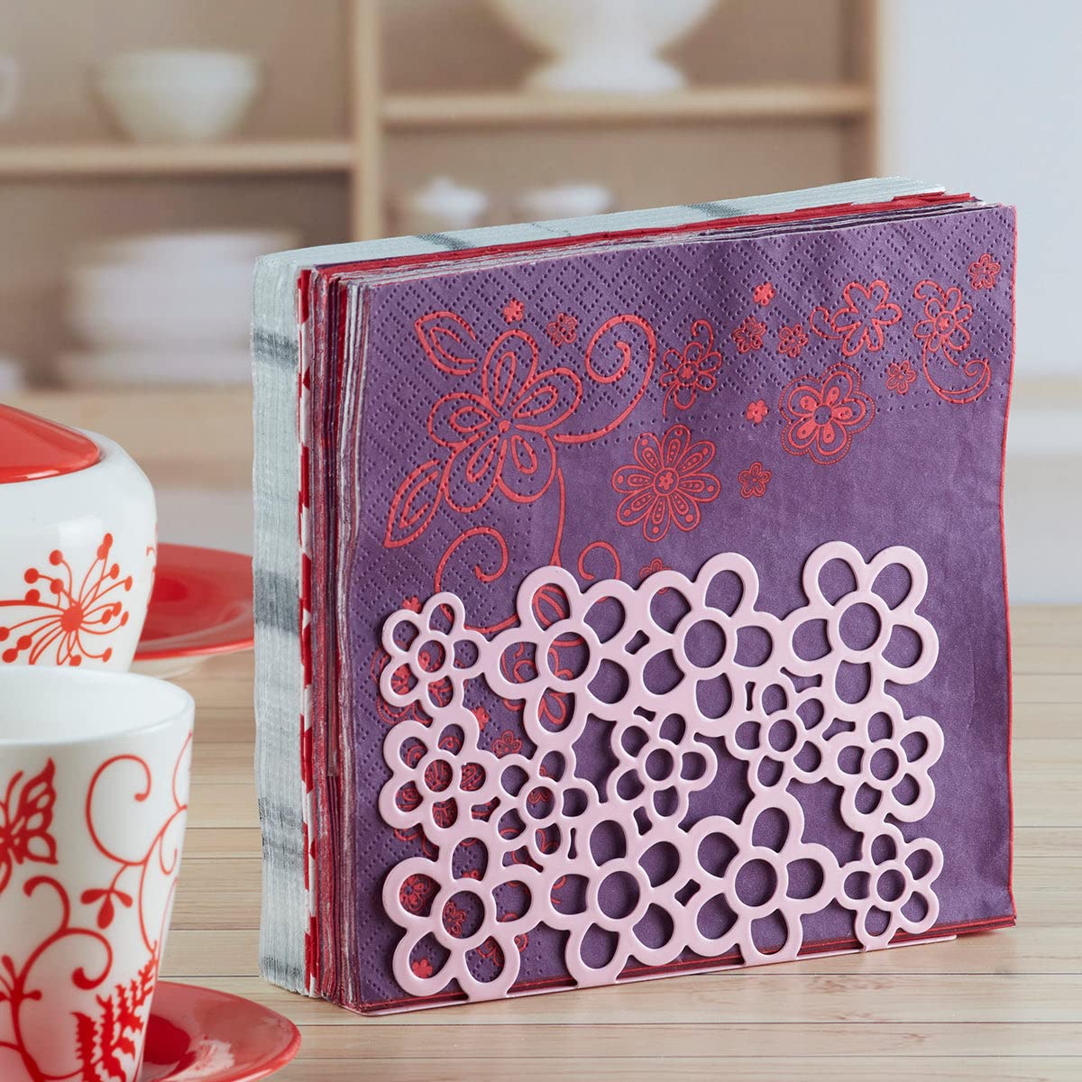 Sasasa Metal Freestanding Tissue & Napkin Holder  Stylish & Durable Dispenser For Home, Office, Kitchen, Hotel & Restaurant Din