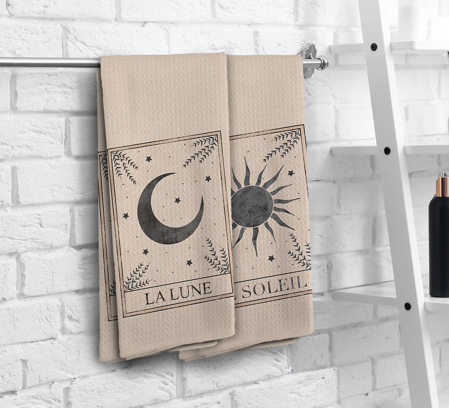 Noql Boho Hand Towels, Celestial Sun And Moon Decor, Mystical Tarot Cards Kitchen Towels, Kitchen Towels Boho, Gifts For Women M