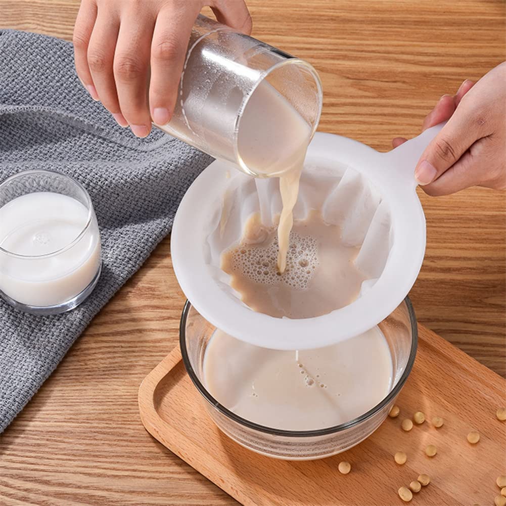Mesh Kitchen Ultra-Fine Mesh Strainer Kitchen Nylon Mesh Filter Spoon For Suitable For Soy Milk Coffee Milk Yogurt (1)