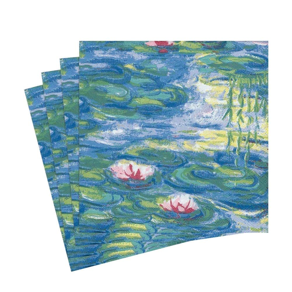 Caspari Nympheas Paper Luncheon Napkins, 20 Per Package