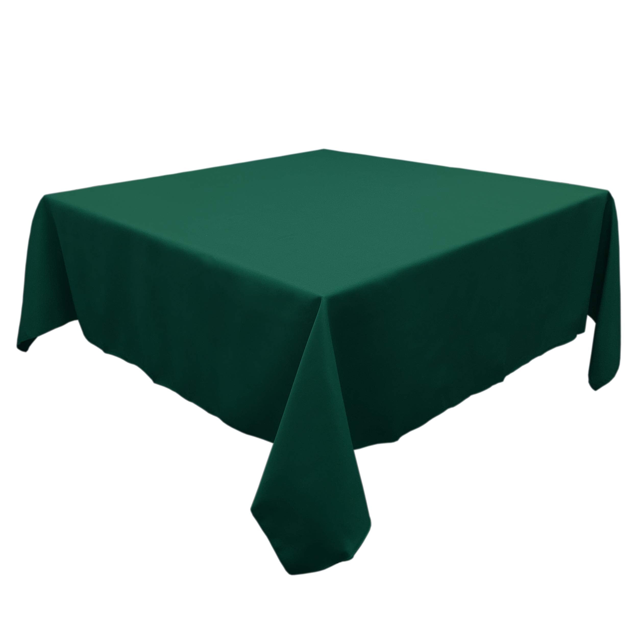 TableLinensforLess Polyester Square Tablecloth  45 Inch Square  (Forest Green)