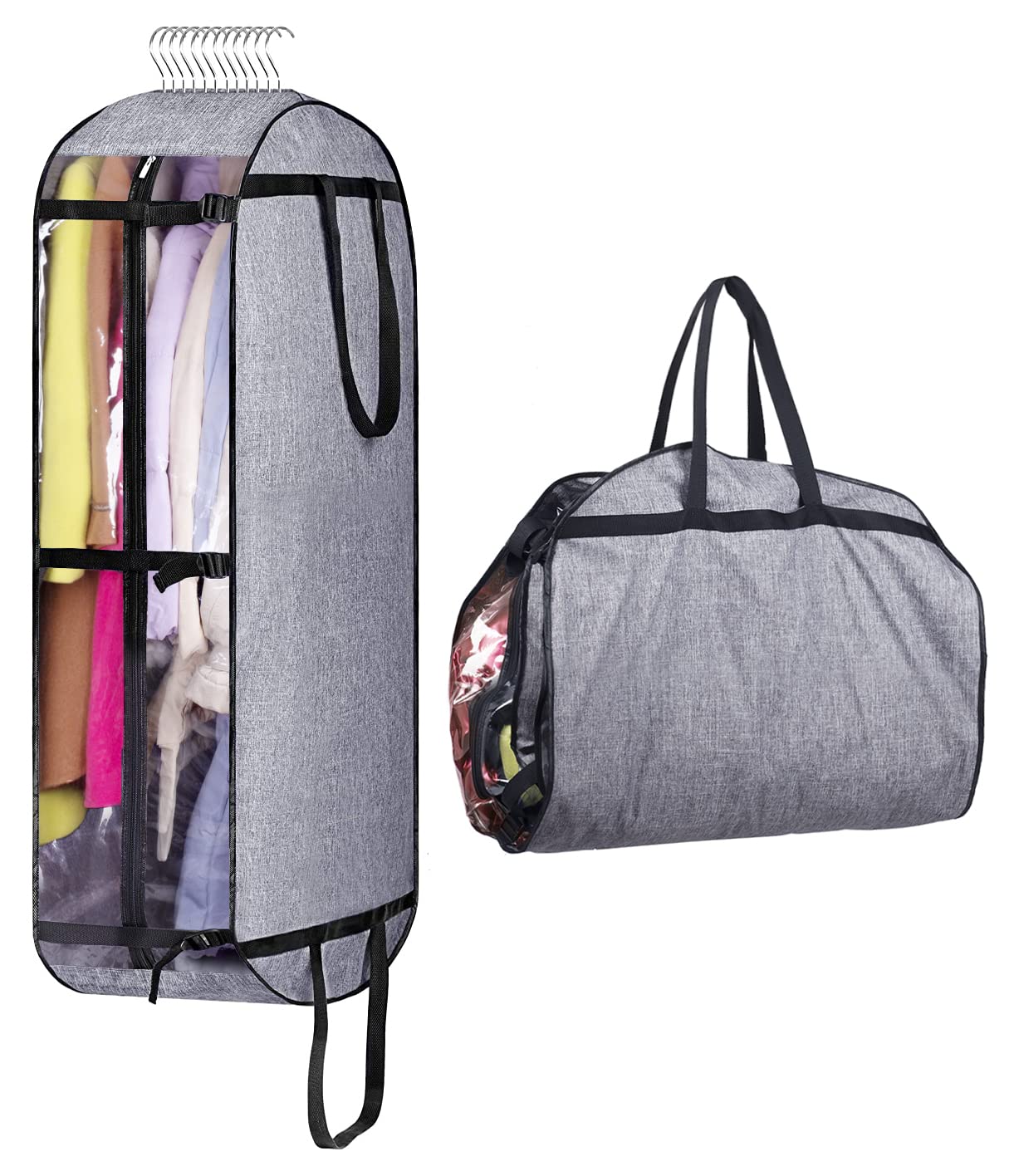 Misslo 40'' Garment Bags For Travel Moving Bags Heavy Duty Hanging Bags For Clothes Durable Oxford Fabric Travel Suit Bags For C