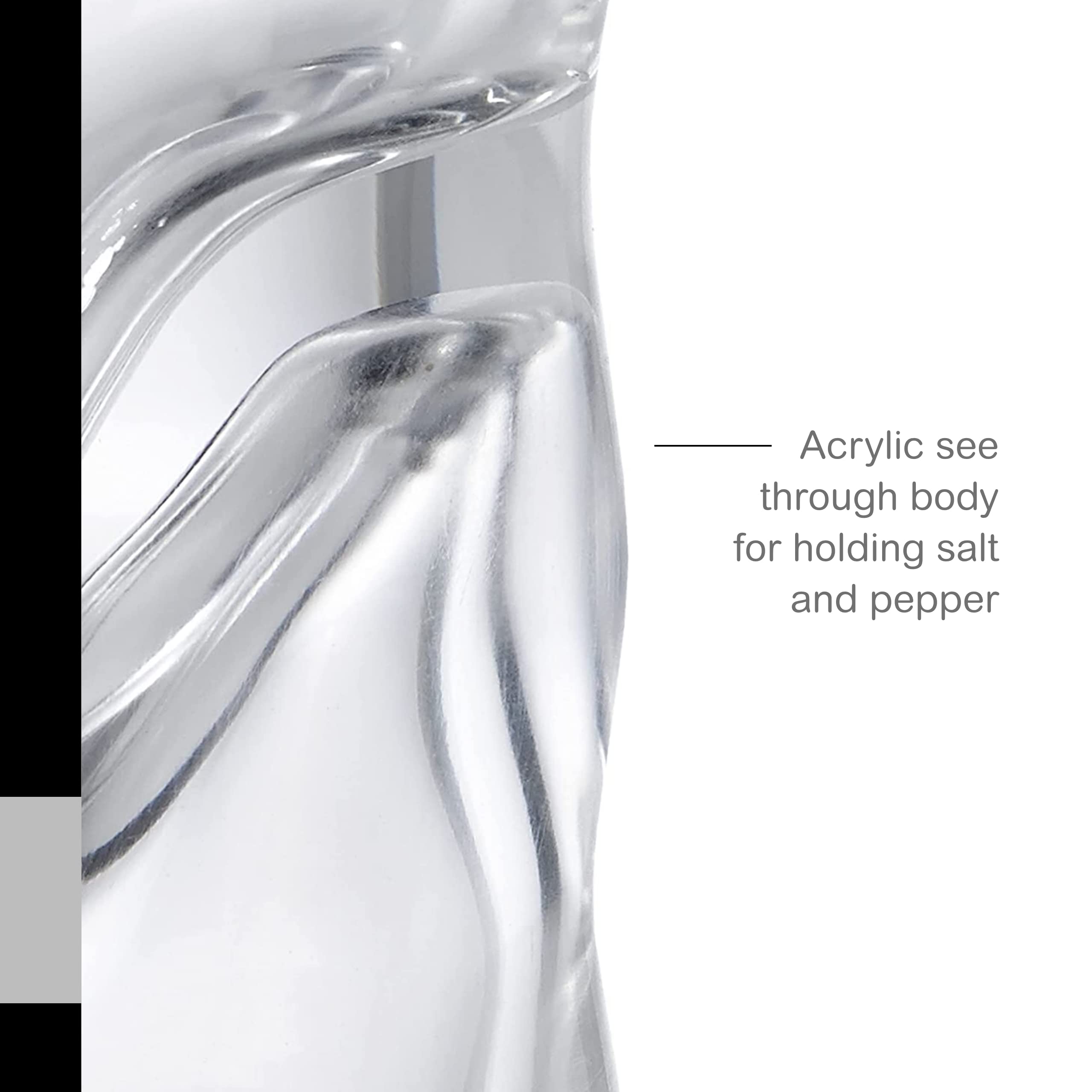 Adhoc Duomill Pure Salt And Pepper Combo Mill - 2-In-1 Salt And Pepper Grinder With Aroma Bottom Cap - Adjustable Grinder - Refi