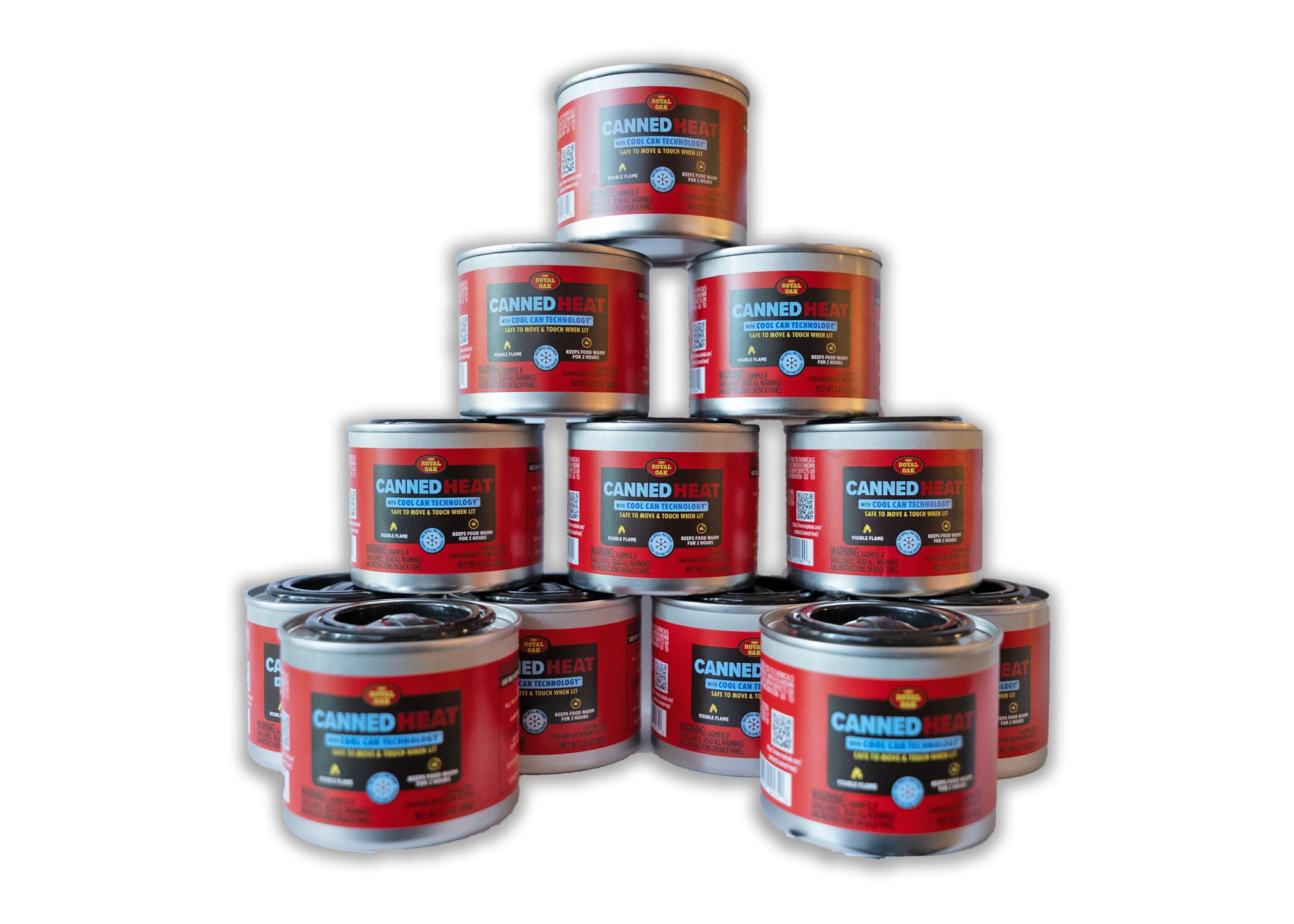 Royal Oak Canned Heat 12/2 Hour Fuel, Easy Open, Resealable, Non-Drip, for Food, Chafing Dishes, Buffet Burners, Parties, Weddin