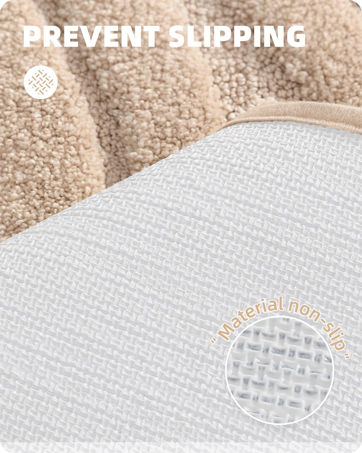Color G Beige Bathroom Rugs Absorbent Bath Mat for Shower  20 x 32 Non Slip Bath Rugs for Bathroom  Soft Washable Bathmats Small Bathroom Floor Mat Microfiber Easy to Clean Quick Dry