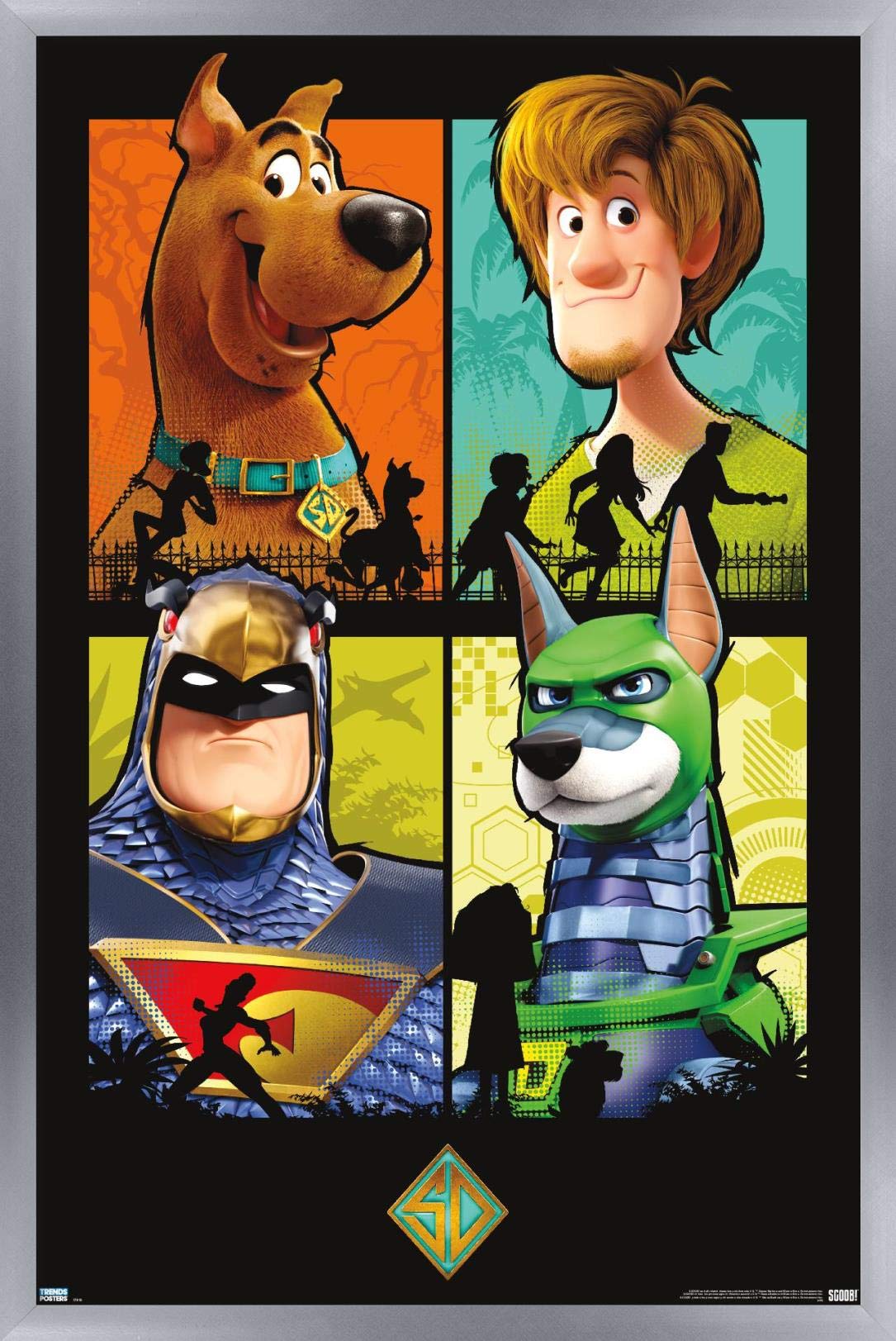 Trends International Scooby- Doo: Scoob! - Grid Wall Poster, 14.725'' X 22.375'', Silver Framed Version