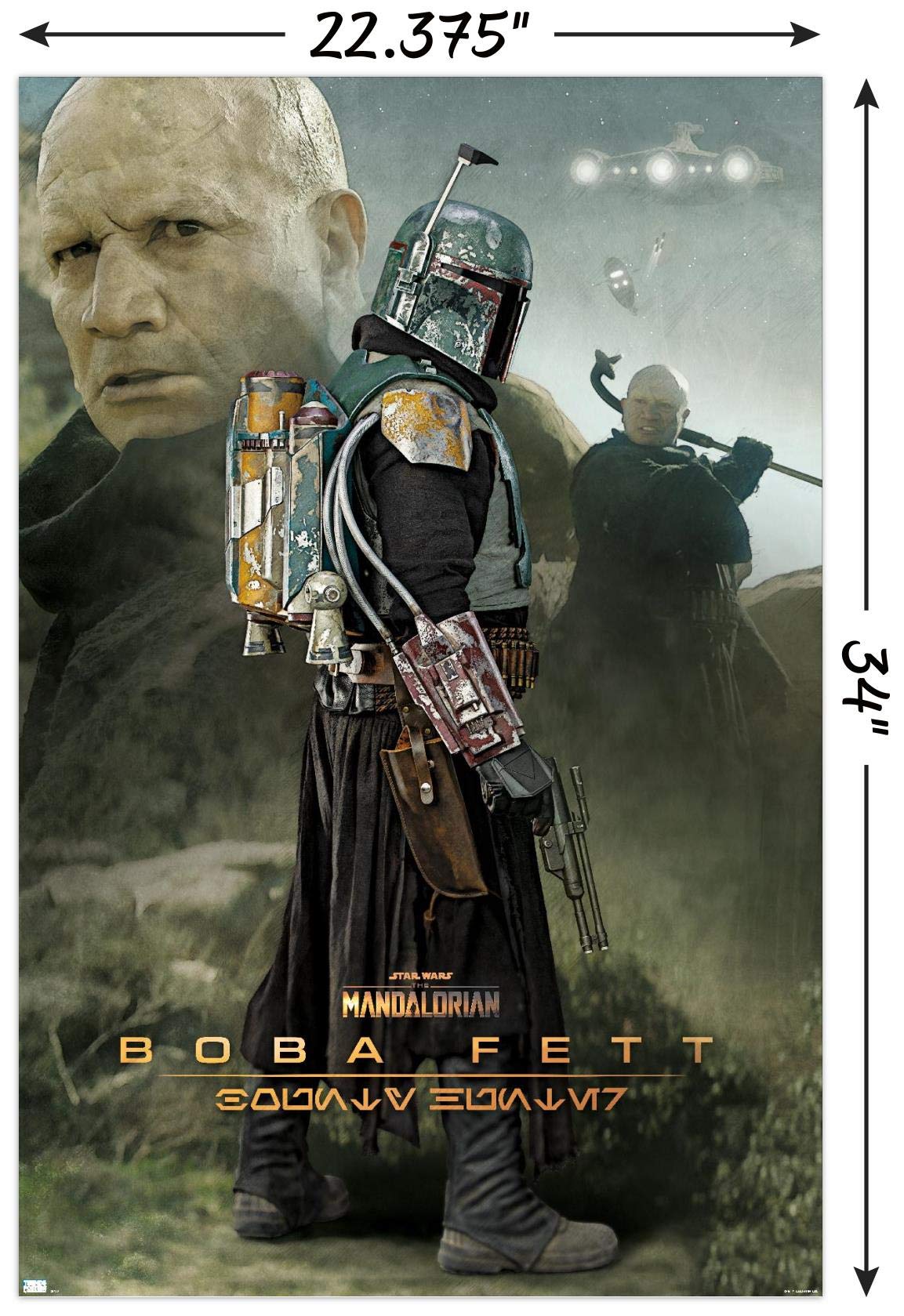 Trends International Star Wars: The Mandalorian Season 2-Boba Fett Wall Poster, 22.375 In X 34 In, Unframed Version