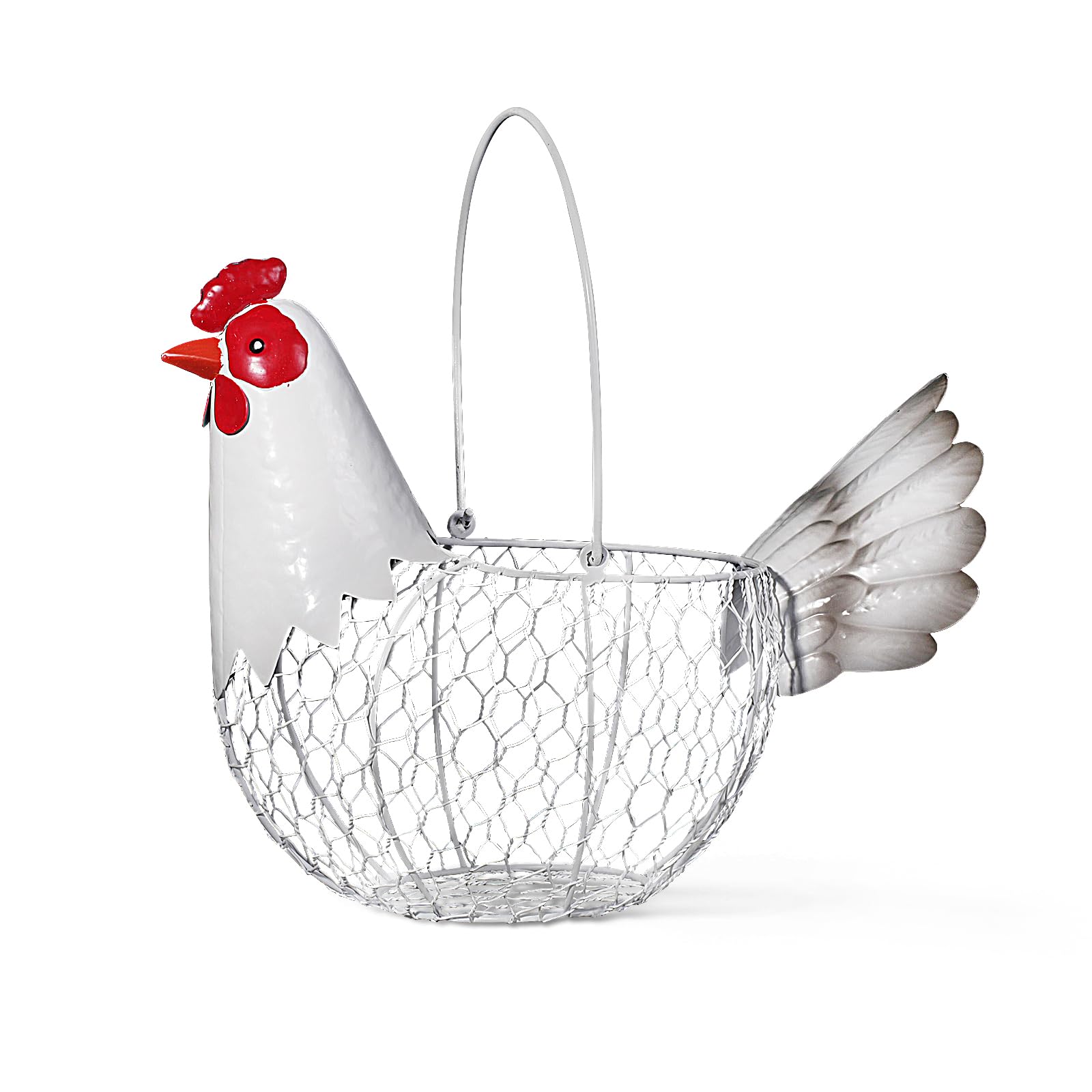 Farmhouse Metal Chicken Wire Egg Basket,Eggs Holder Bowl Kitchen Countertop